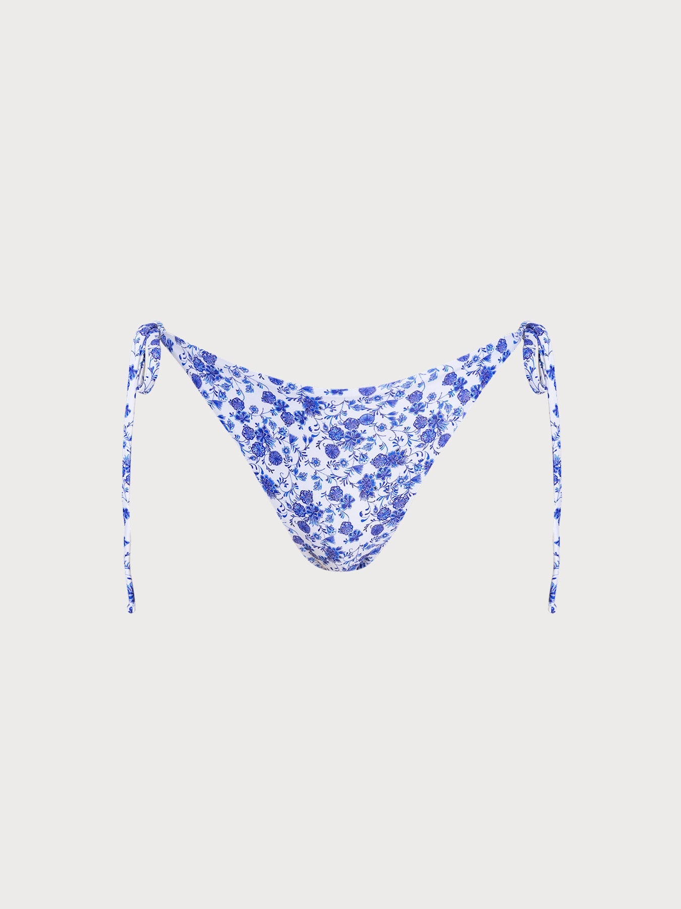 Blue Contrast Print Bikini Bottom
