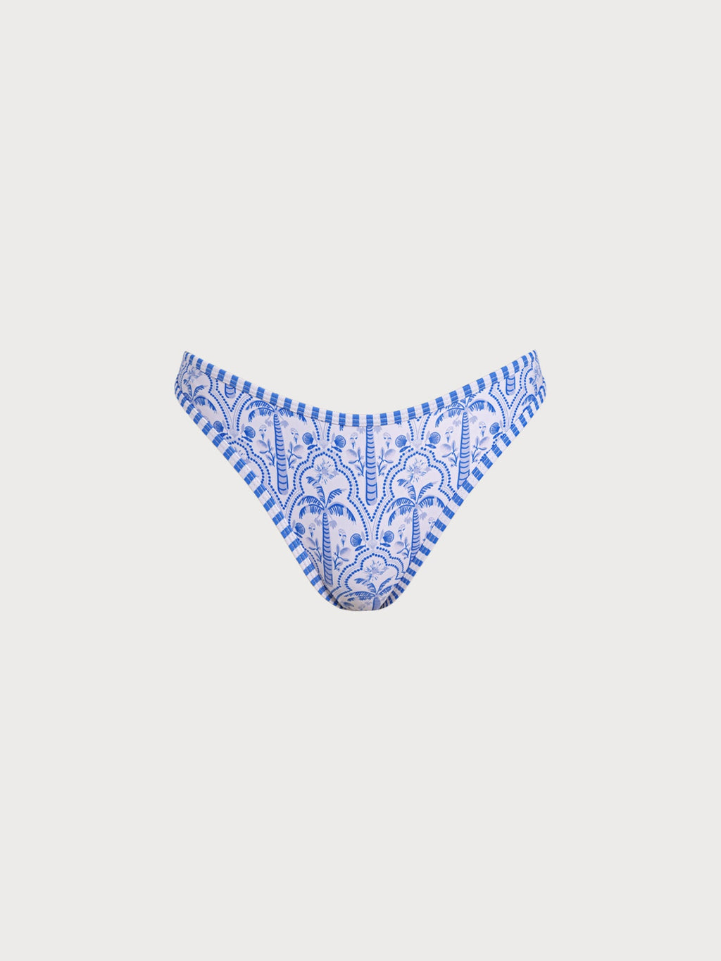 【BERLOOK X GISELLE LISBOA】Blue Print Mid-Cut Bikini Bottom