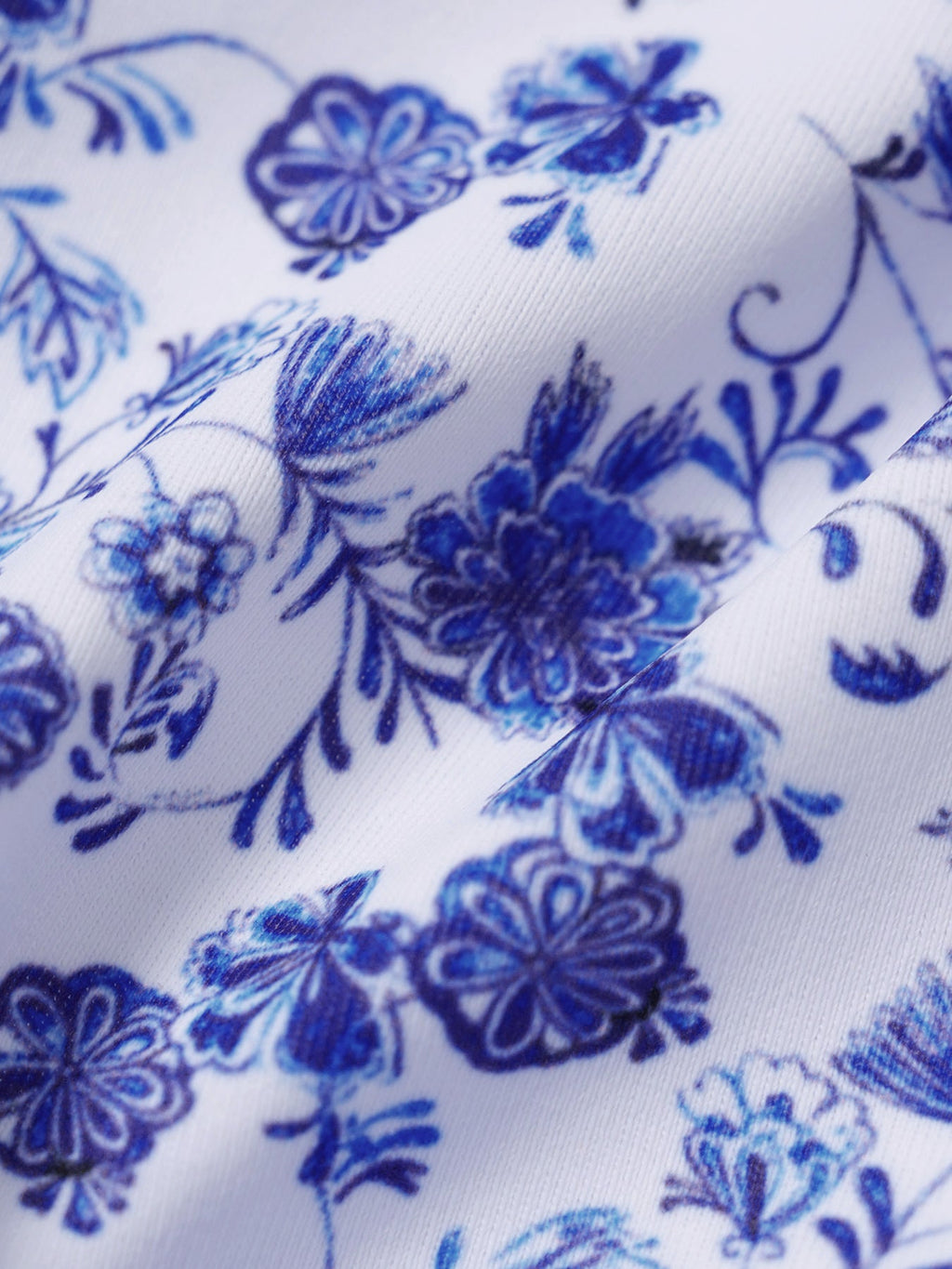 Blue Contrast Print Bikini Bottom
