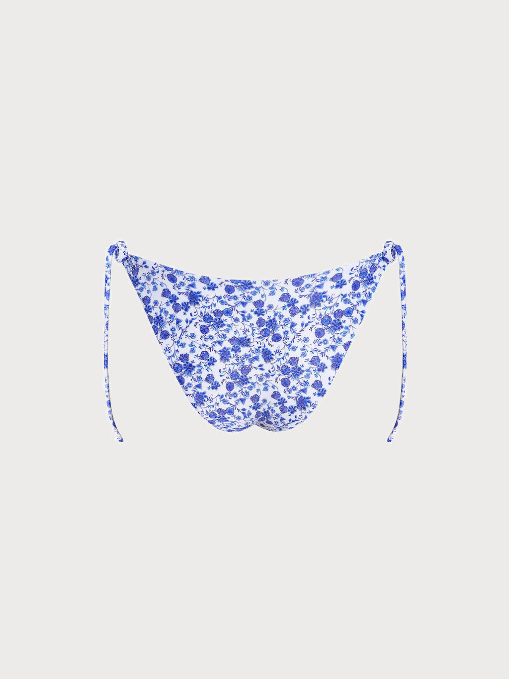 Blue Contrast Print Bikini Bottom