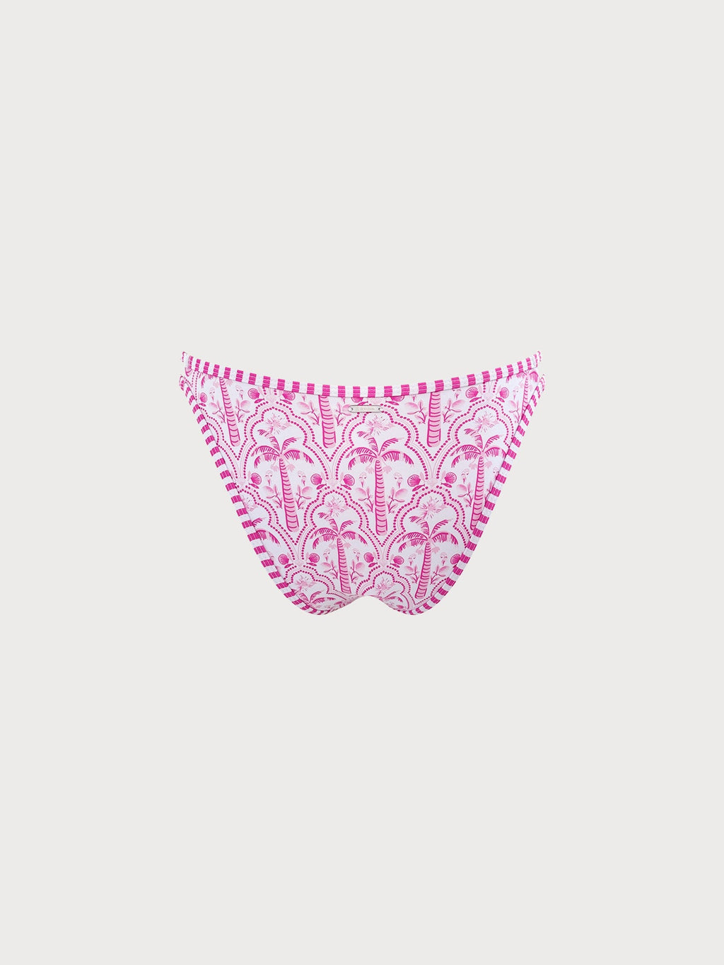 Pink Print Cutout Bikini Bottom