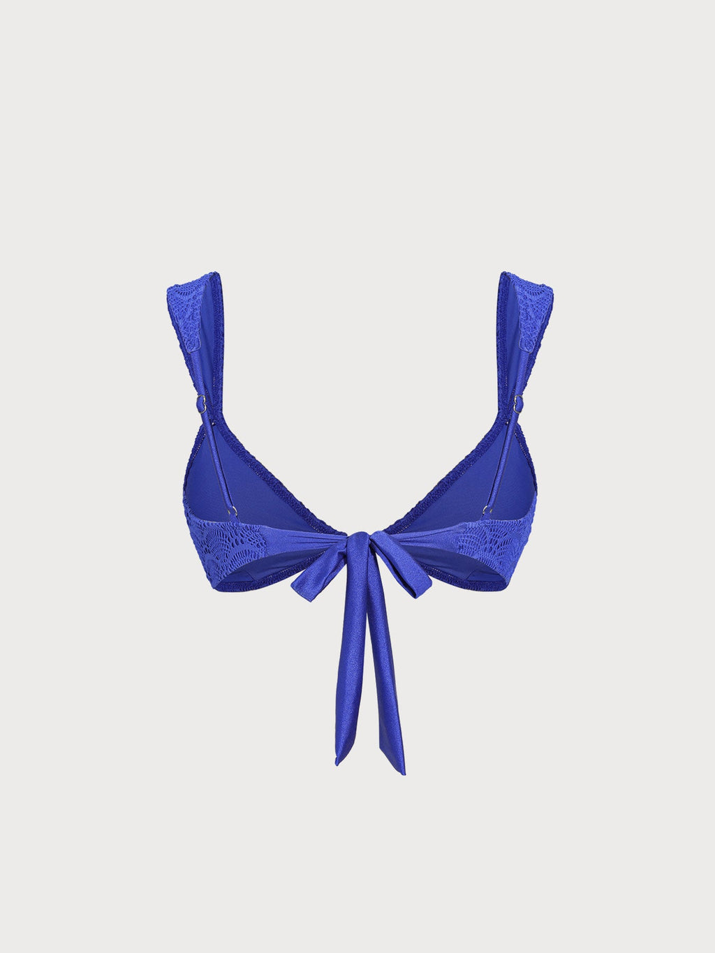 Royal Blue Gold-Accented Bikini Top