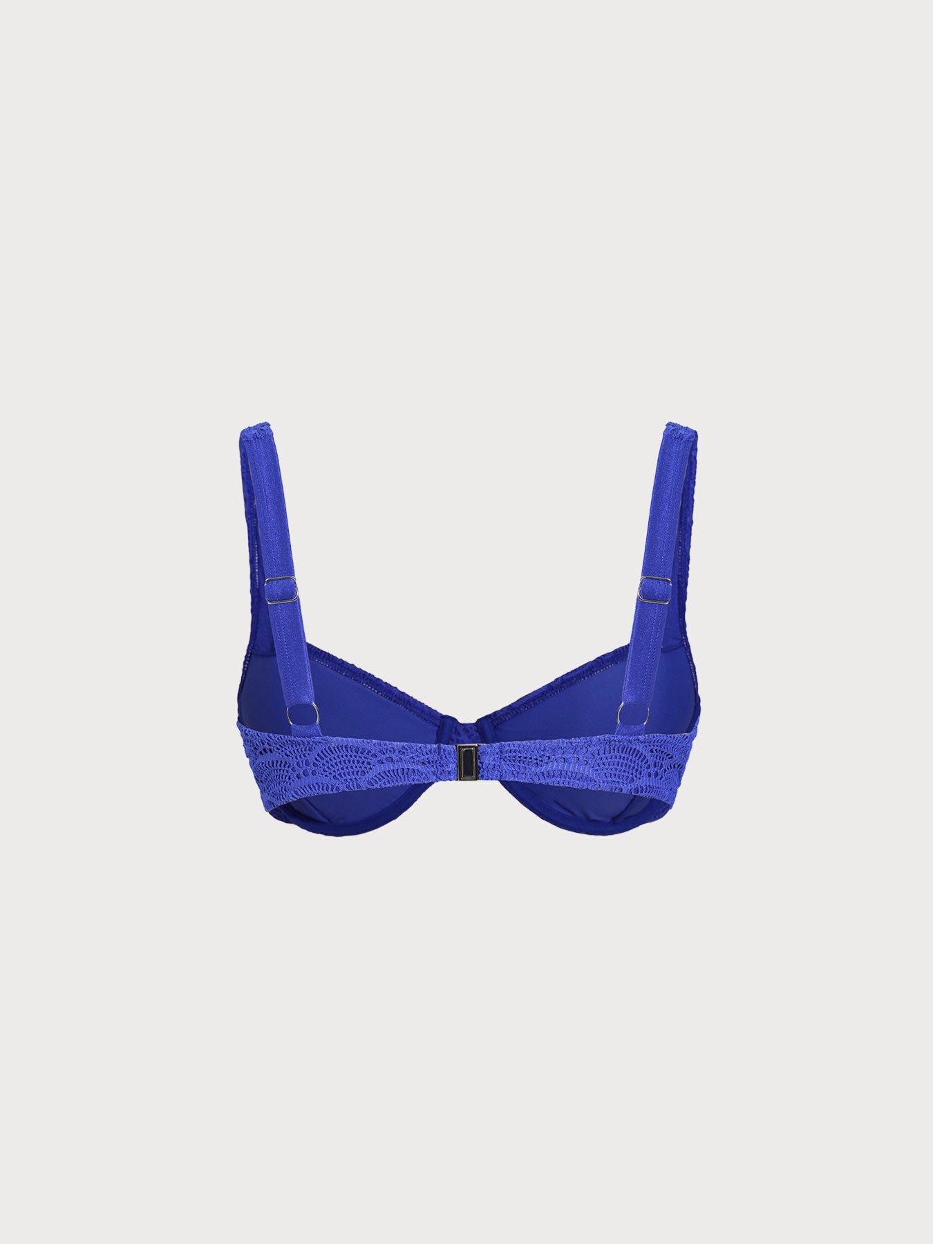 Royal Blue Textured Underwire Bikini Top