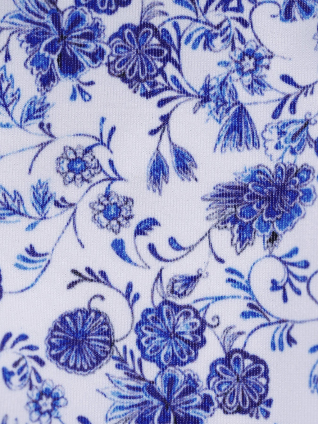 Blue Contrast Print Bikini Top