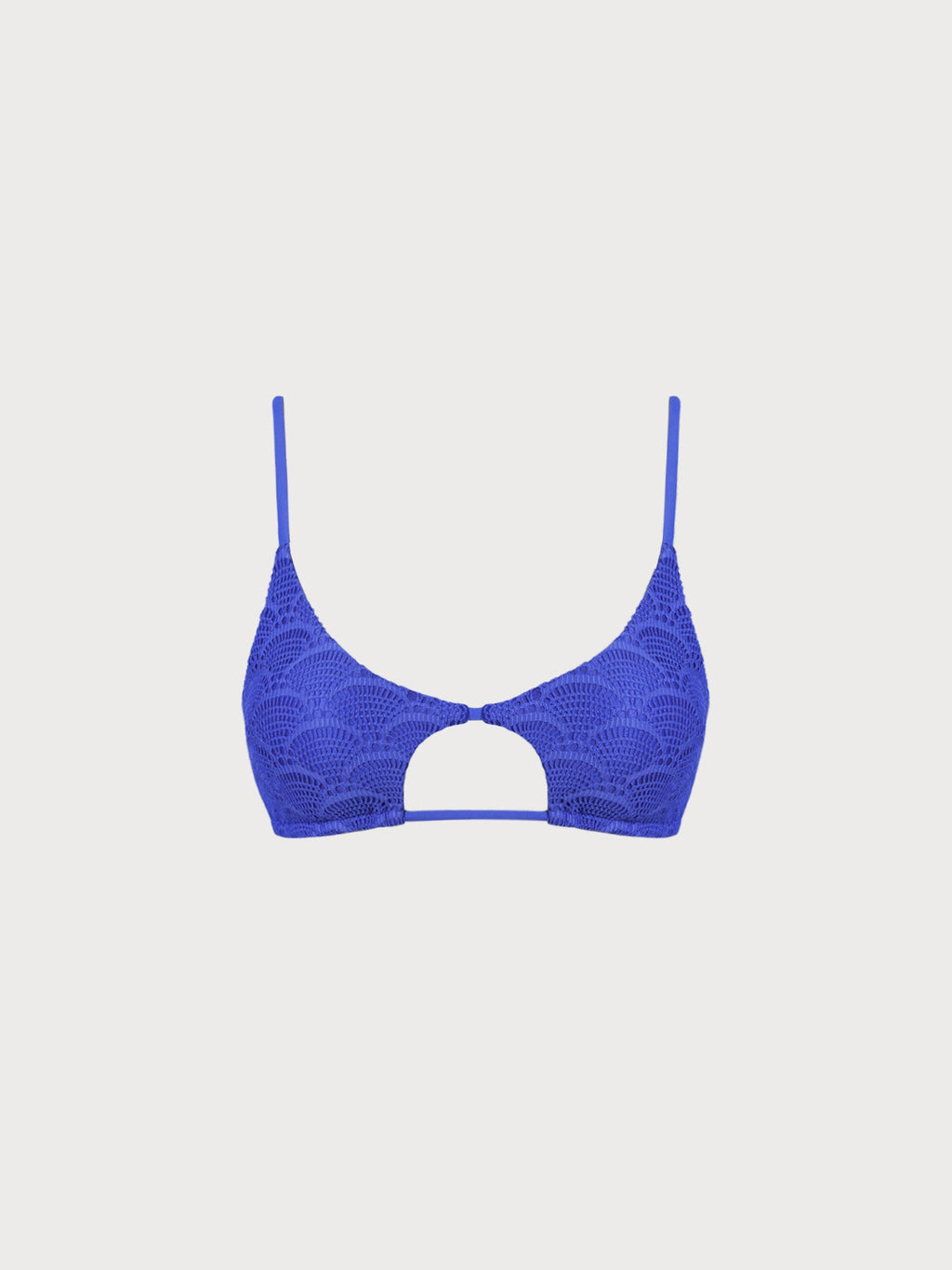 Royal Blue Cut-Out X Cross Bikini Top