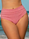 Red Gingham Plus Size Bikini Bottom