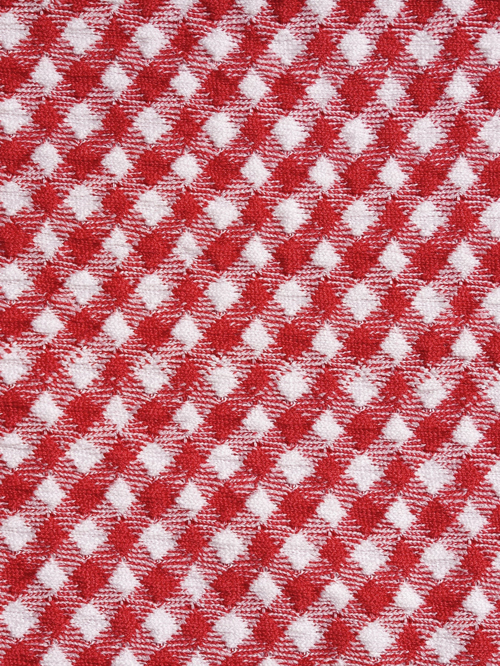 Red Gingham Knot Plus Size Bikini Top