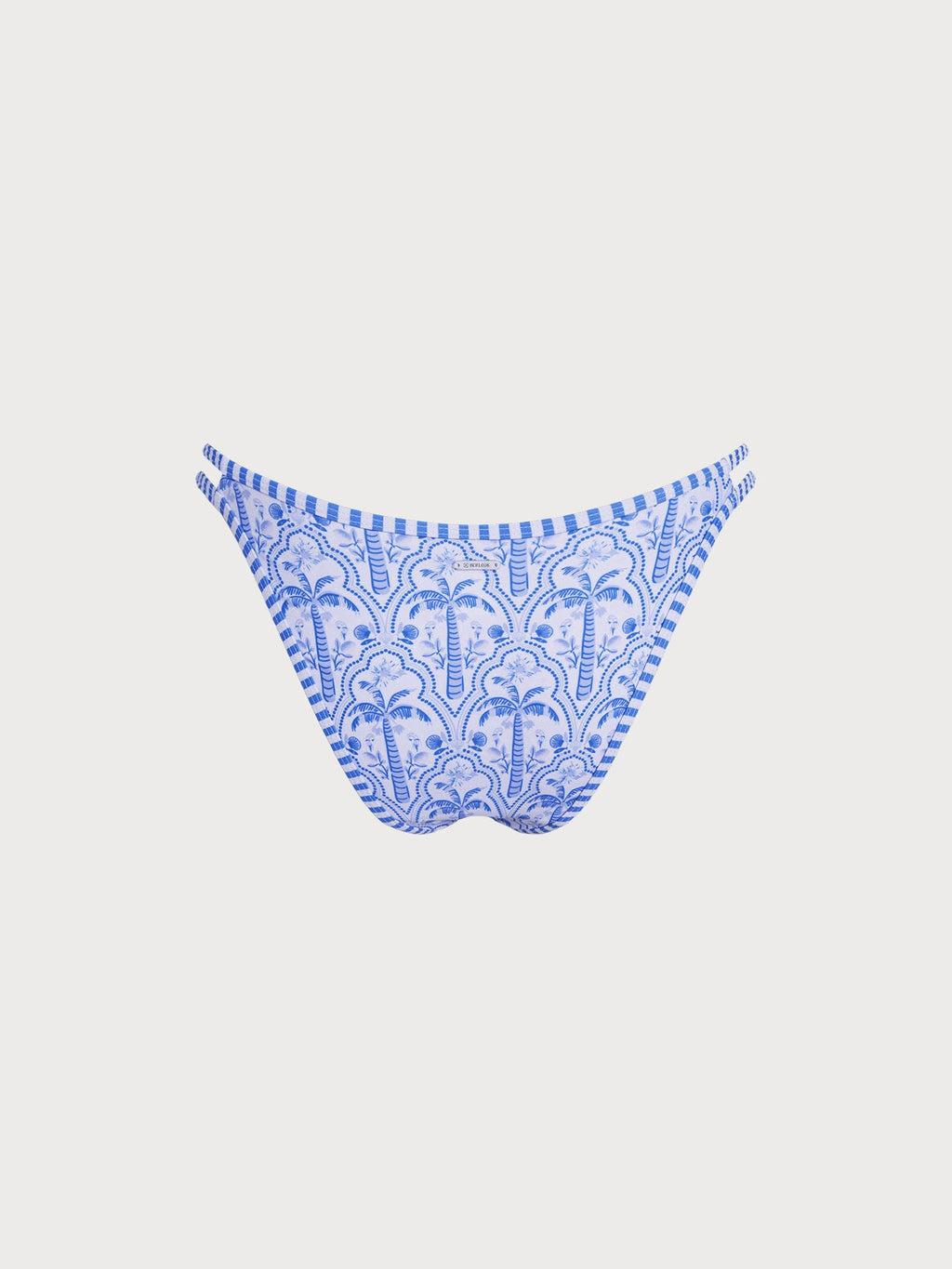Blue Print Cutout Bikini Bottom