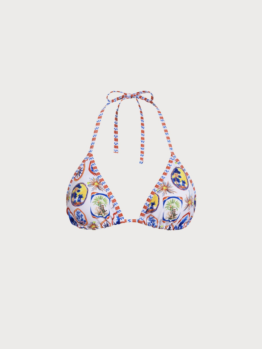 Multi Print Halter Bikini Top