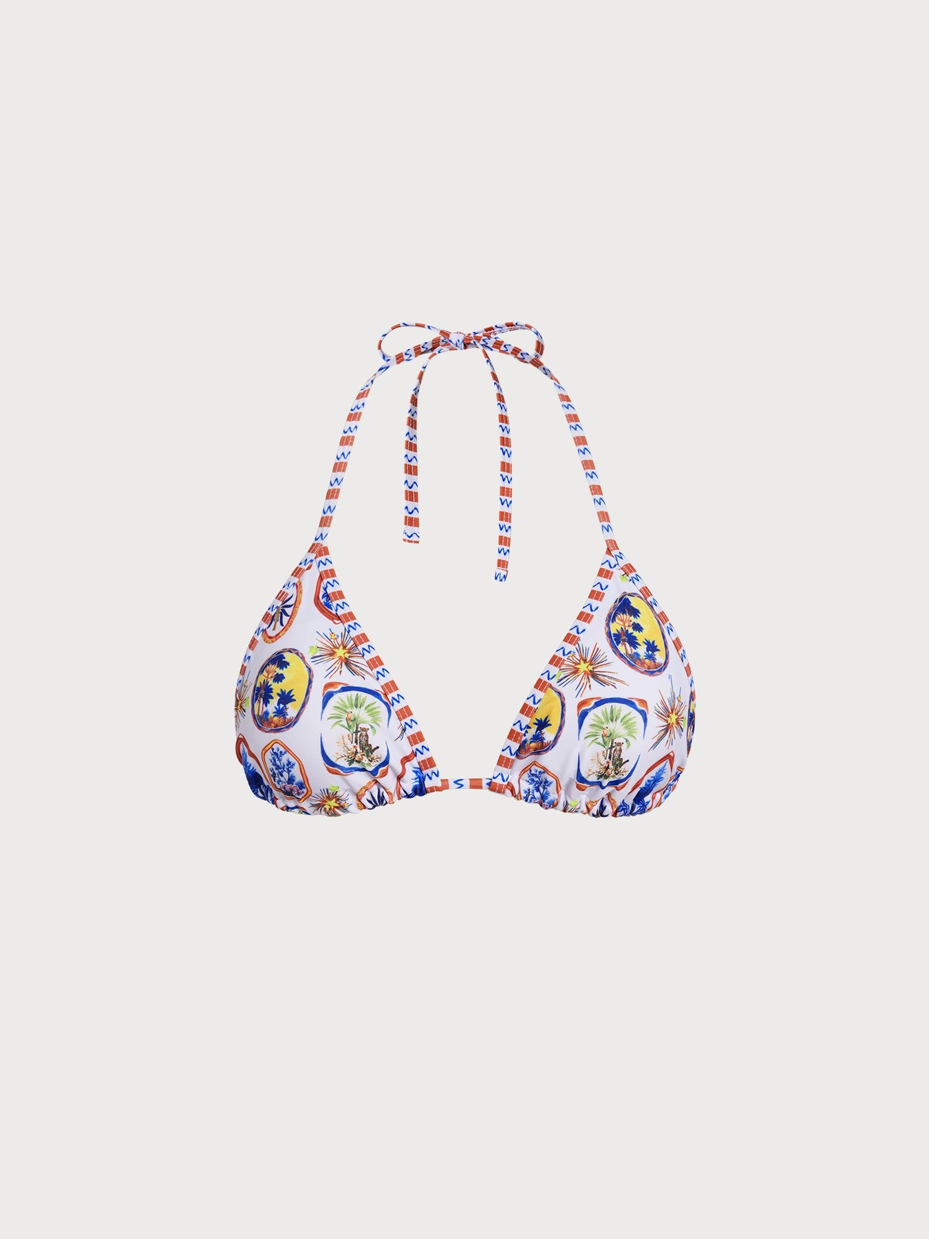 Multi Print Halter Bikini Top