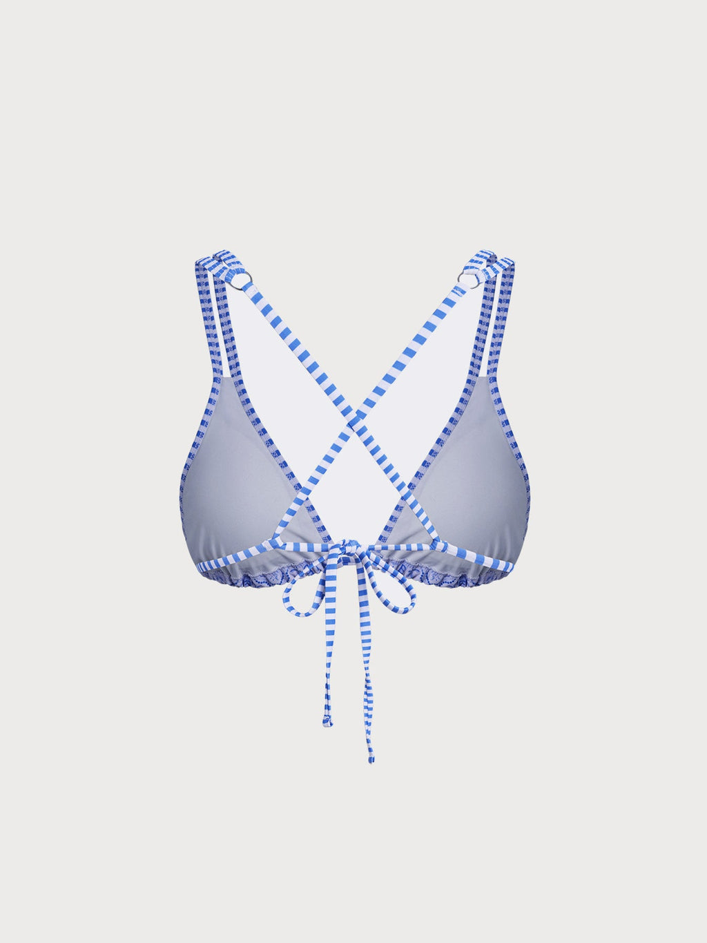 Blue Print Strappy Bikini Top