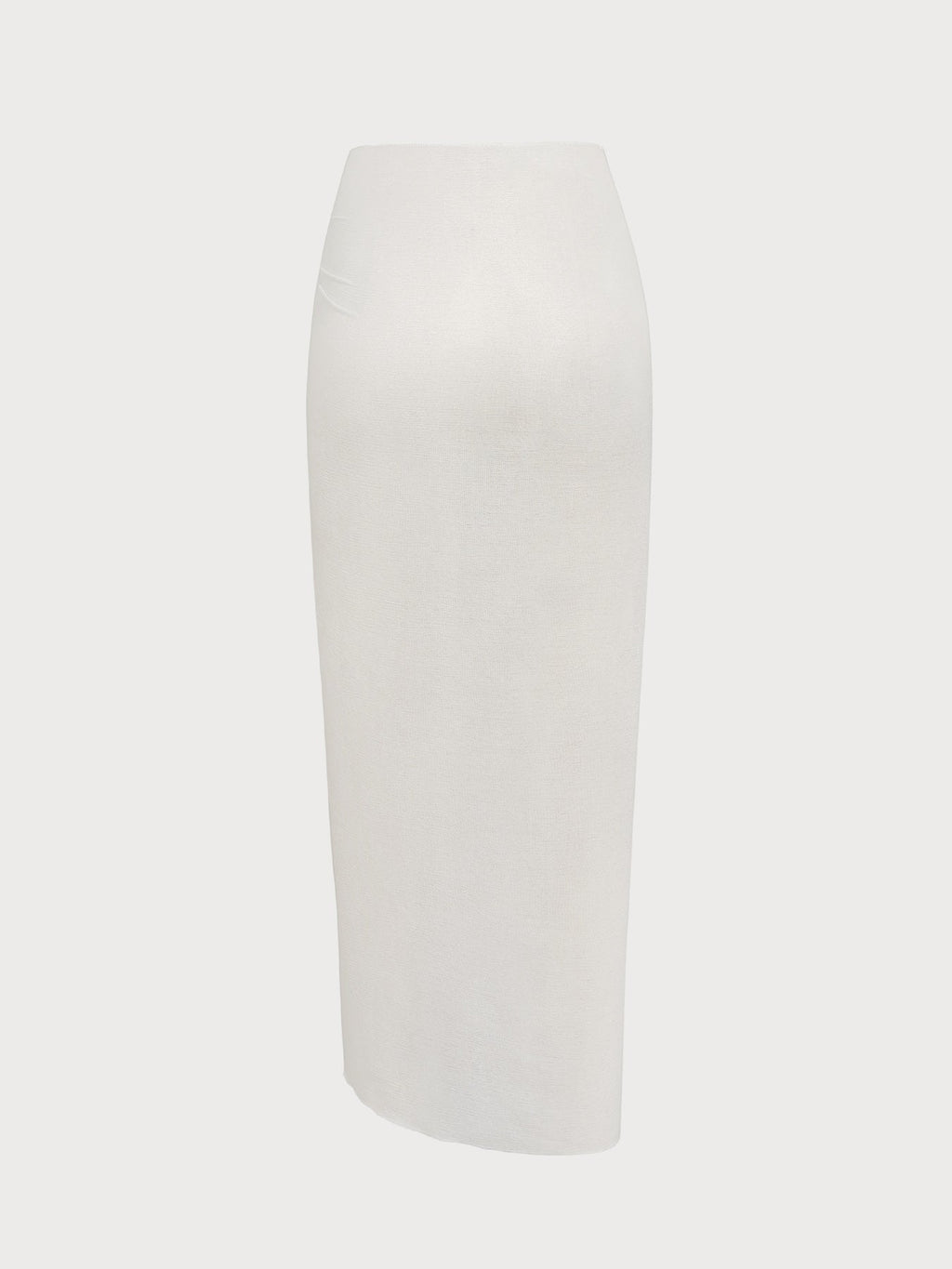 Off White Wrap Cover-Up Midi Skirt