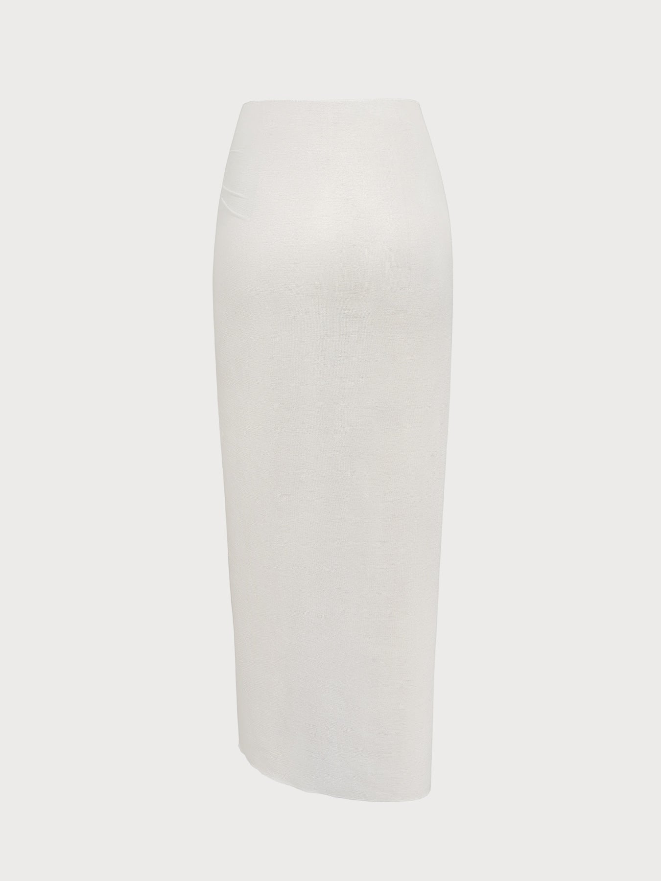 Off White Wrap Cover-Up Midi Skirt