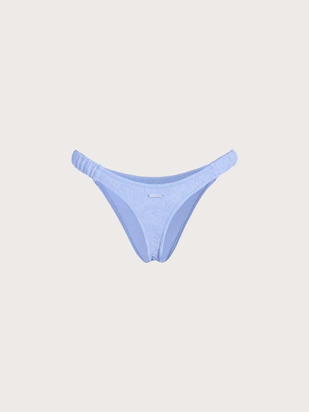Light Blue Textured Thong Bikini Bottom