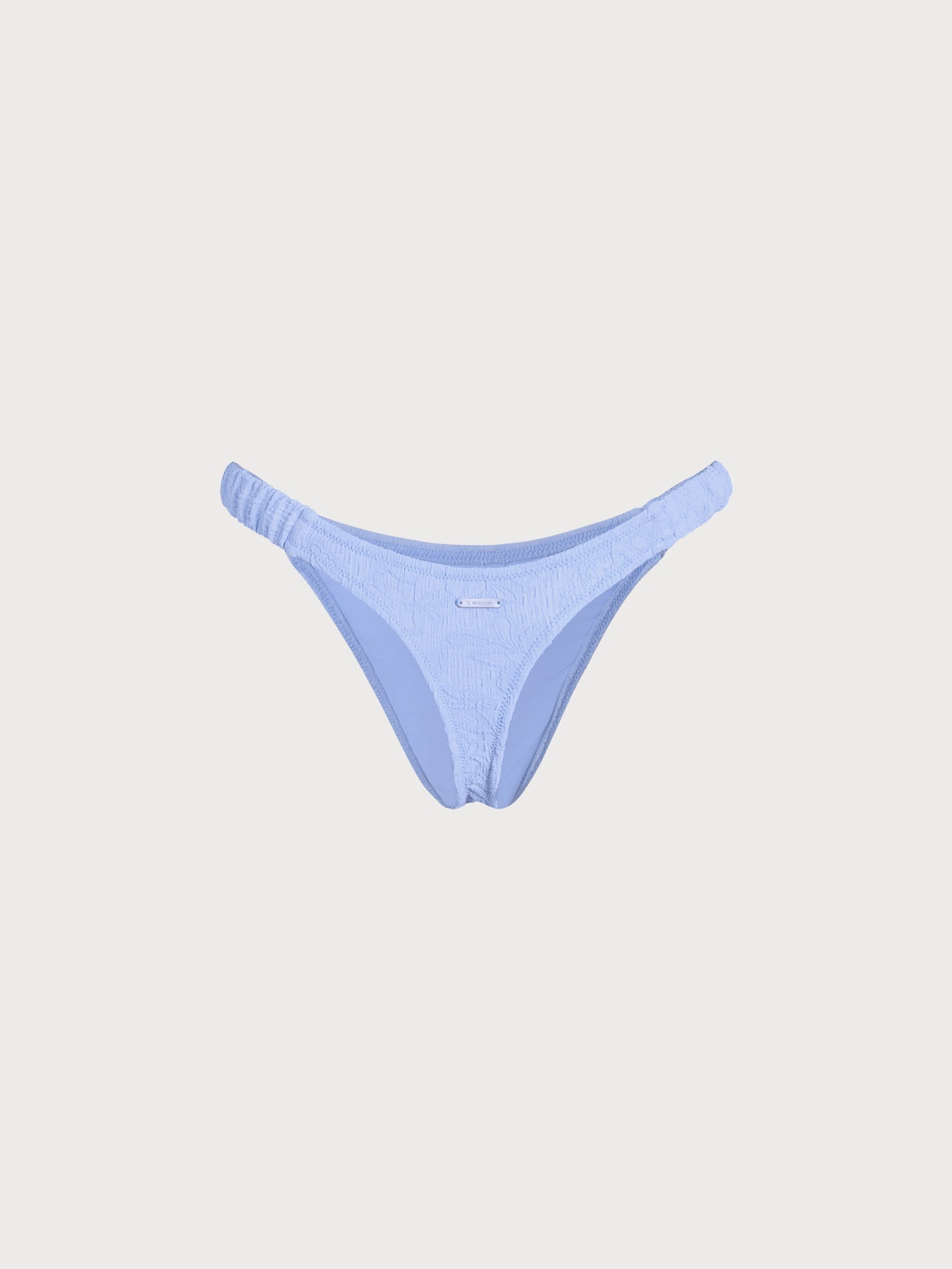 Light Blue Textured Thong Bikini Bottom