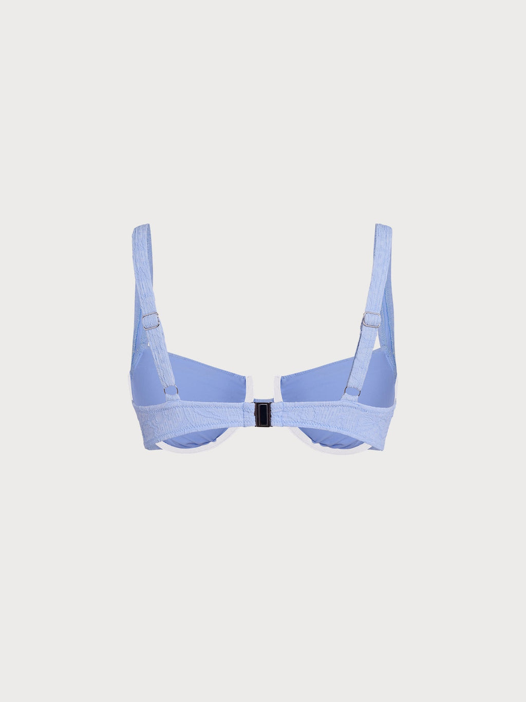 Coastal Light Blue Textured Underwire Bikini Top