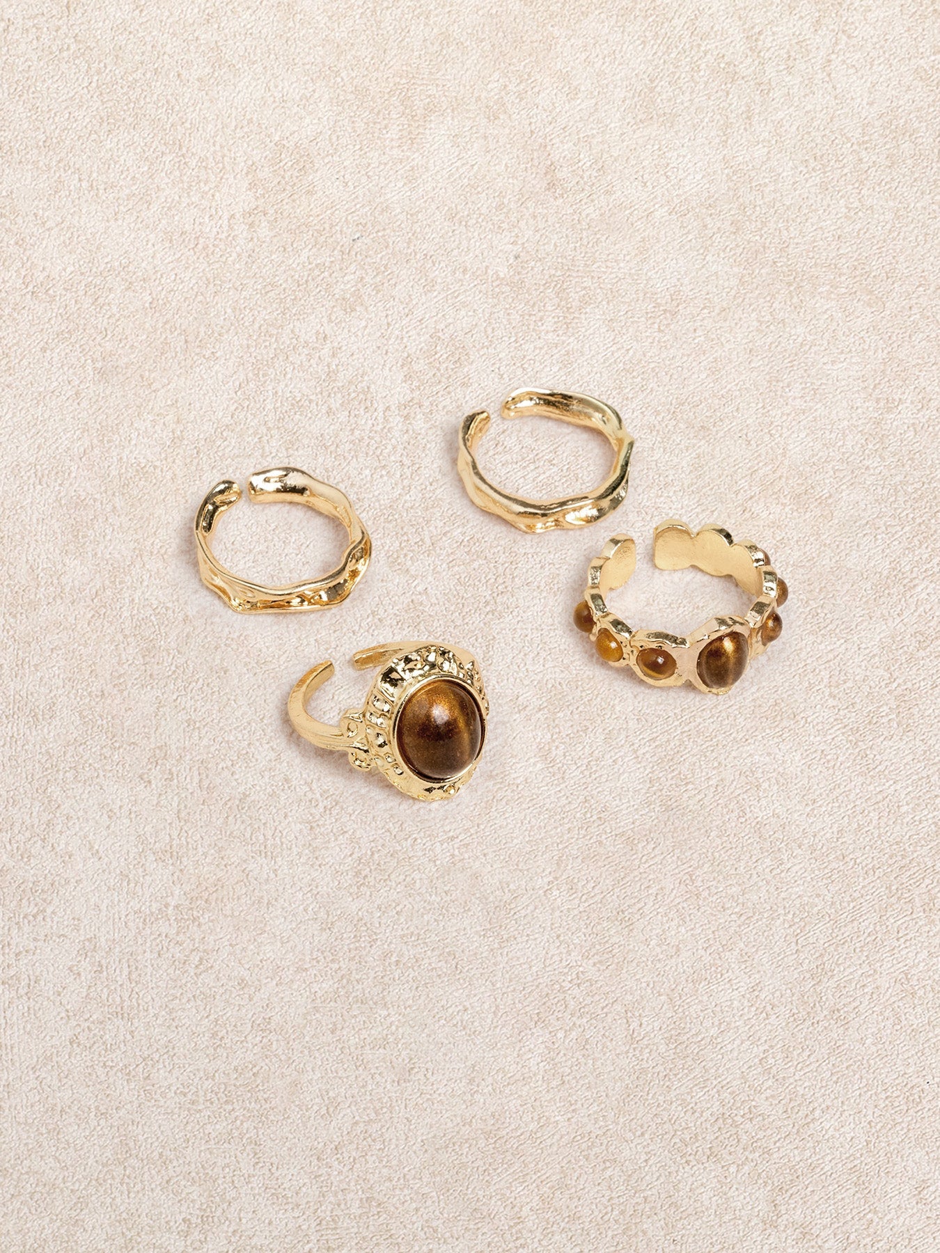Gold Tiger's Eye Stone Ring