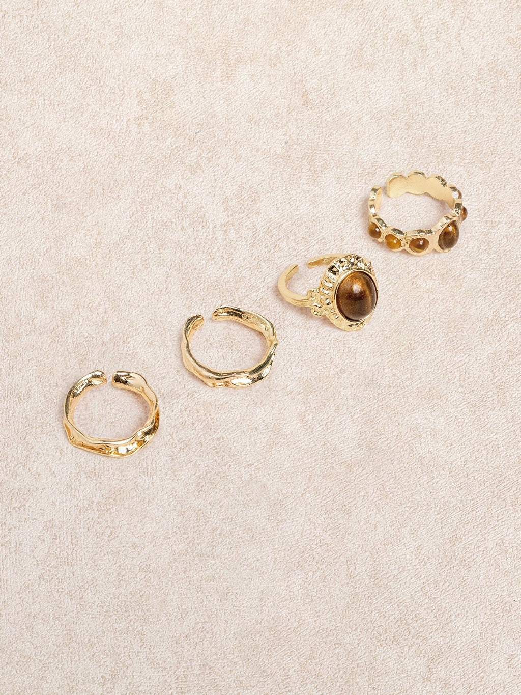 Gold Tiger's Eye Stone Ring