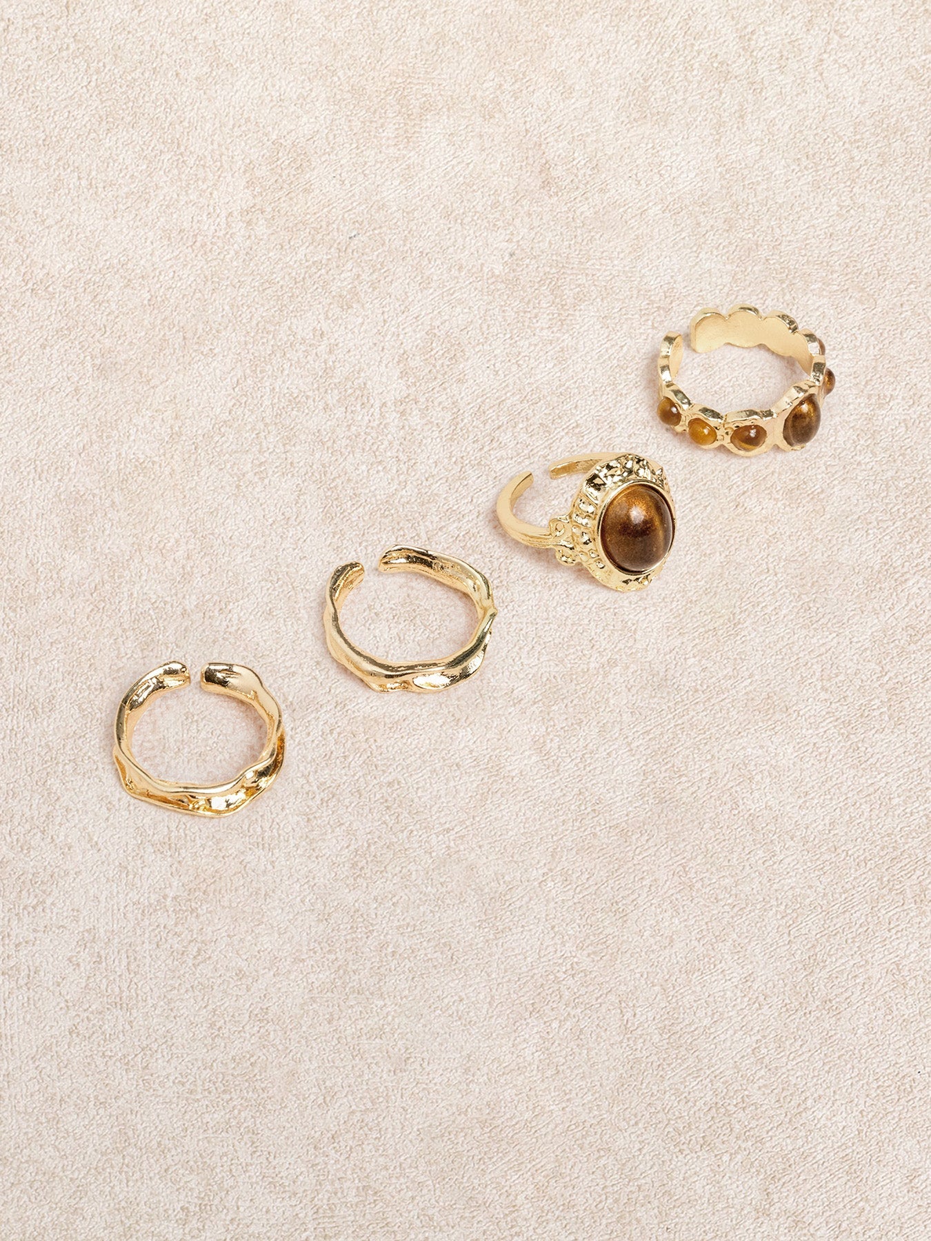 Gold Tiger's Eye Stone Ring