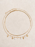 Gold Plated Seashell & Baroque Pearl Layered Waist Chain