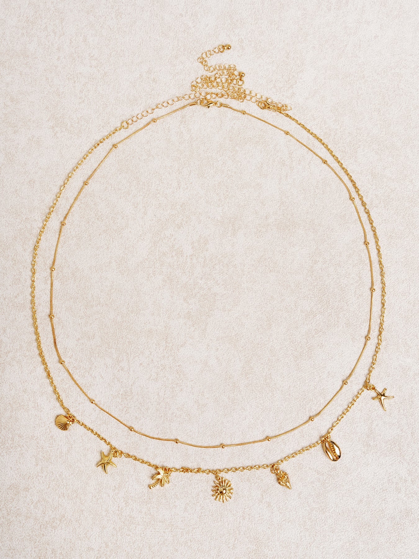 Gold Starfish Shell Pendant Waist Chain