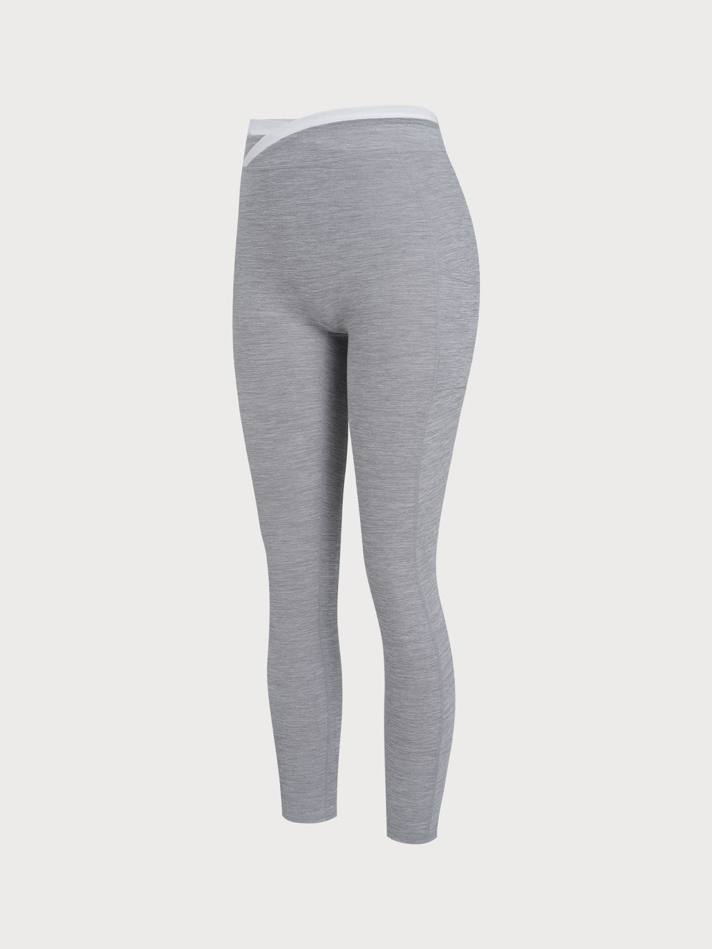 Heather Grey Color-Block High-Waist Leggings 25"