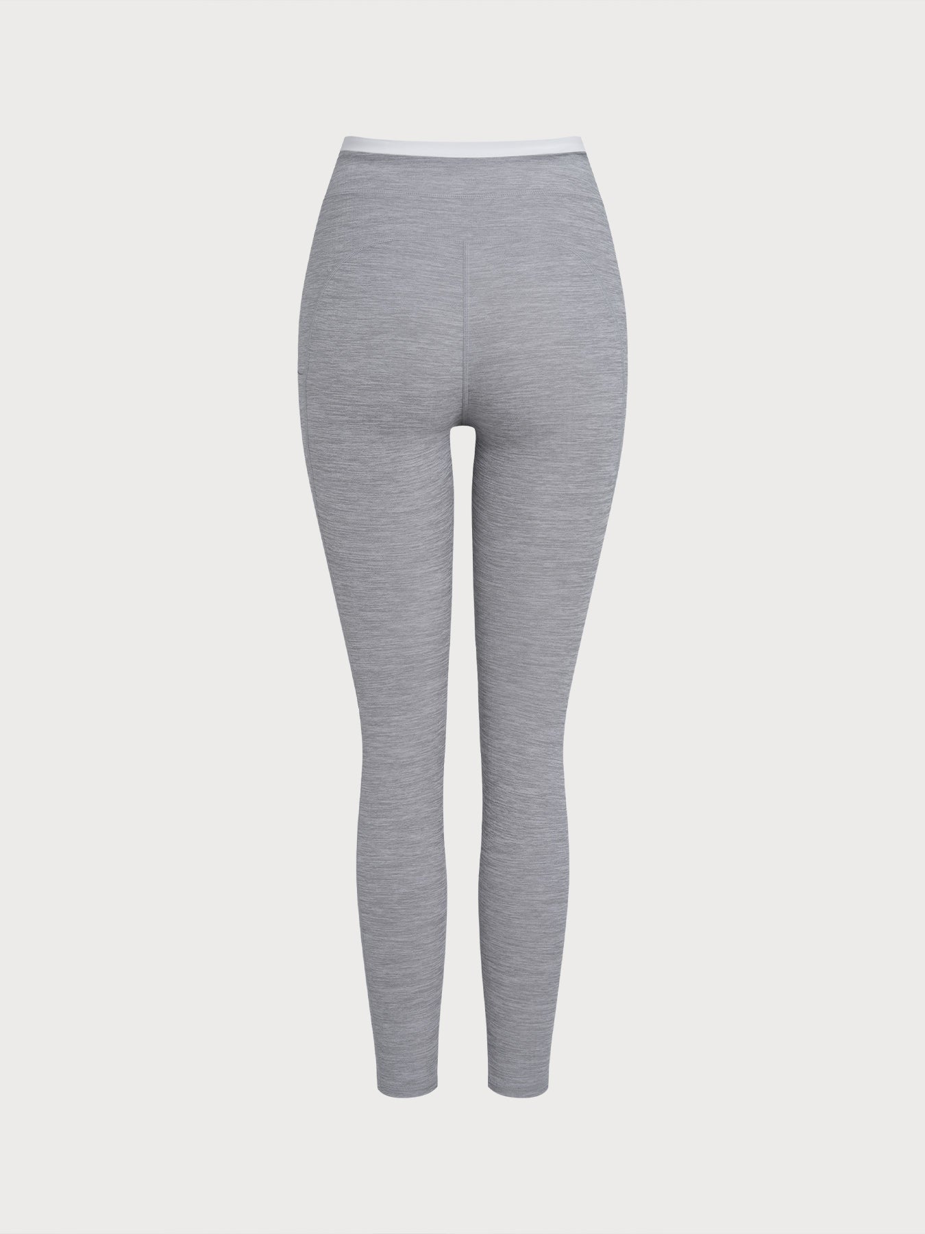 Heather Grey Color-Block High-Waist Leggings 25"