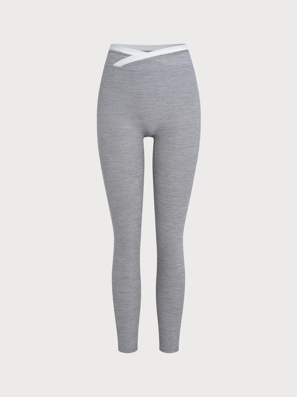 Heather Grey Color-Block High-Waist Leggings 25"