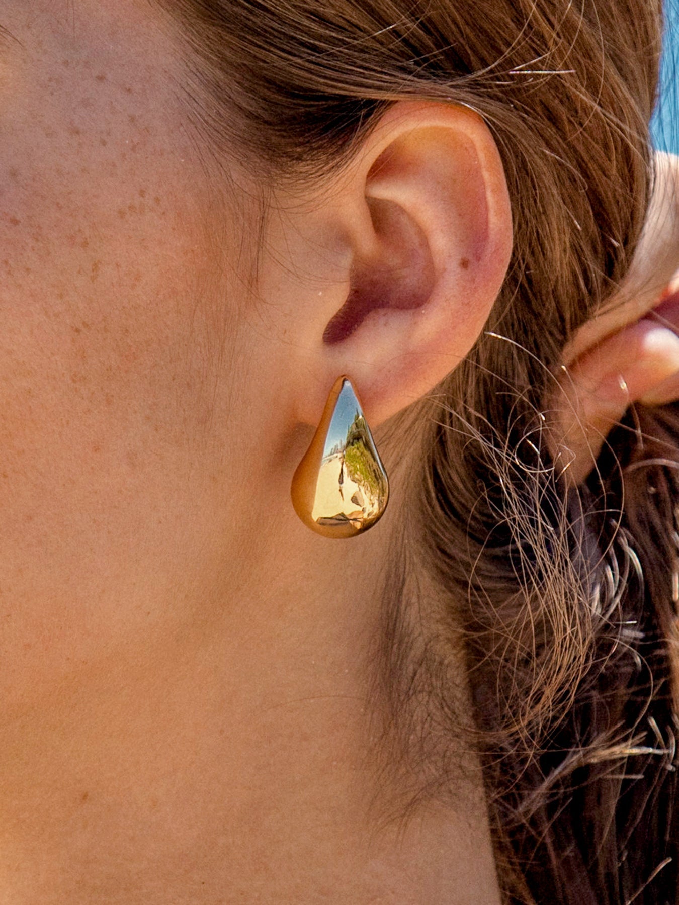 Gold Copper Earrings