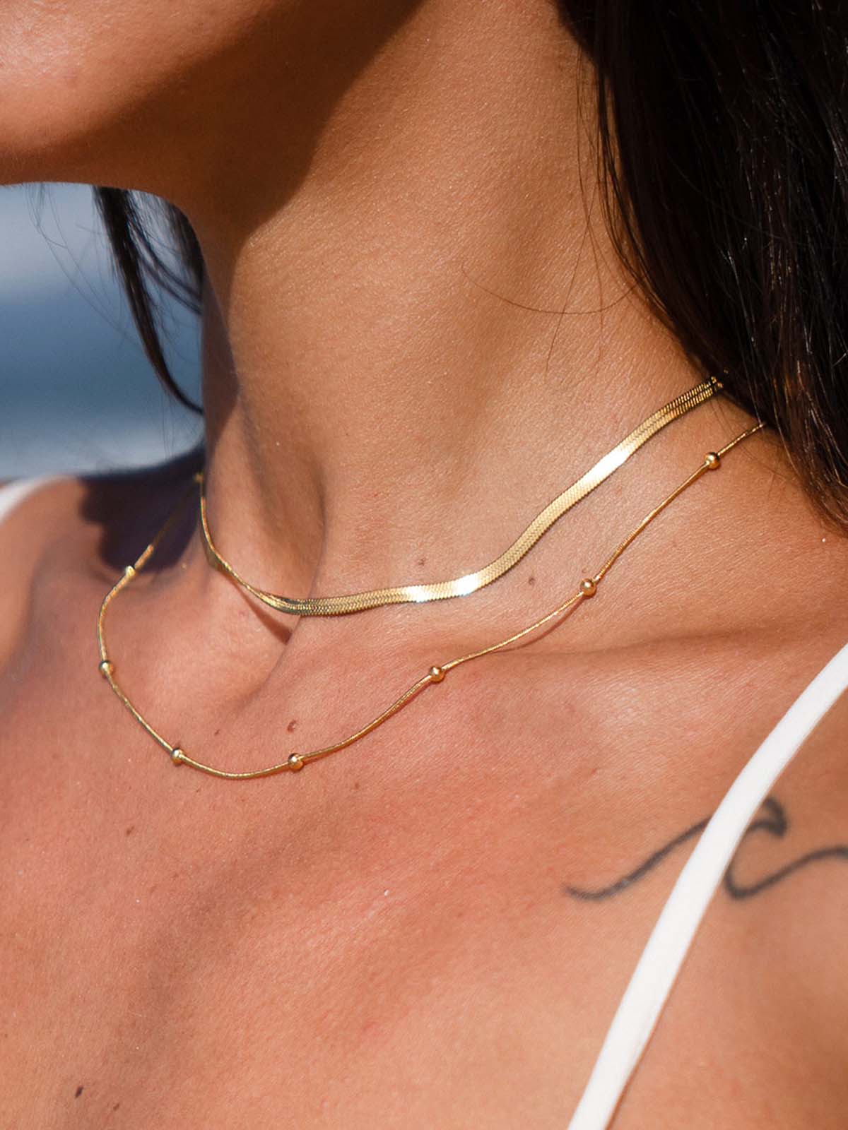 Golden Double Layer Necklace