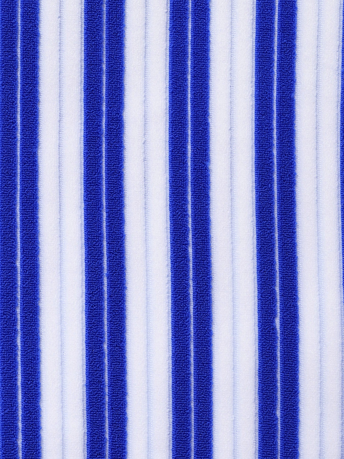 Blue Plush Texture Stripe Bikini Top