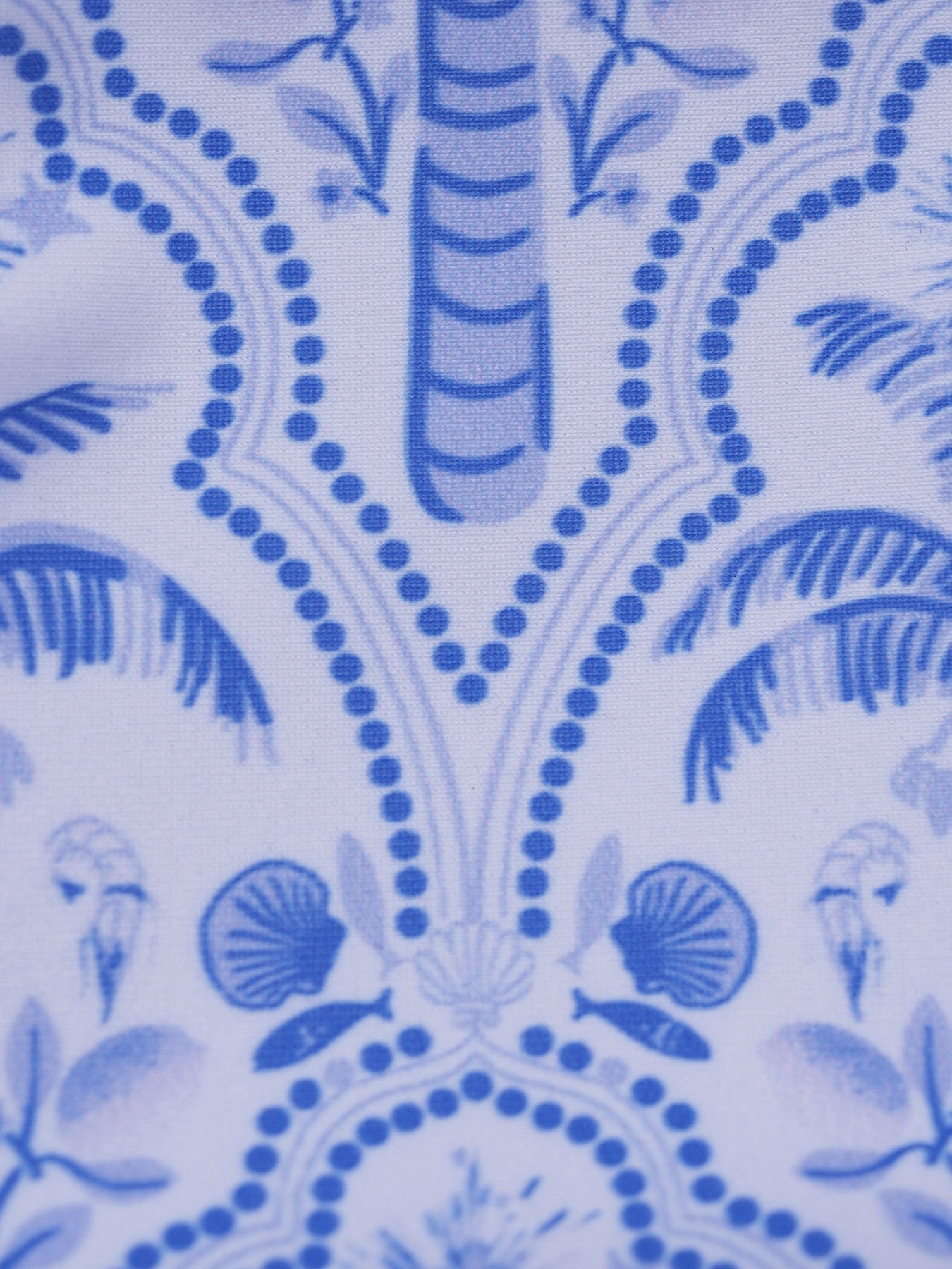 【BERLOOK X GISELLE LISBOA】Blue Print O-Ring Cross Back Bikini Top
