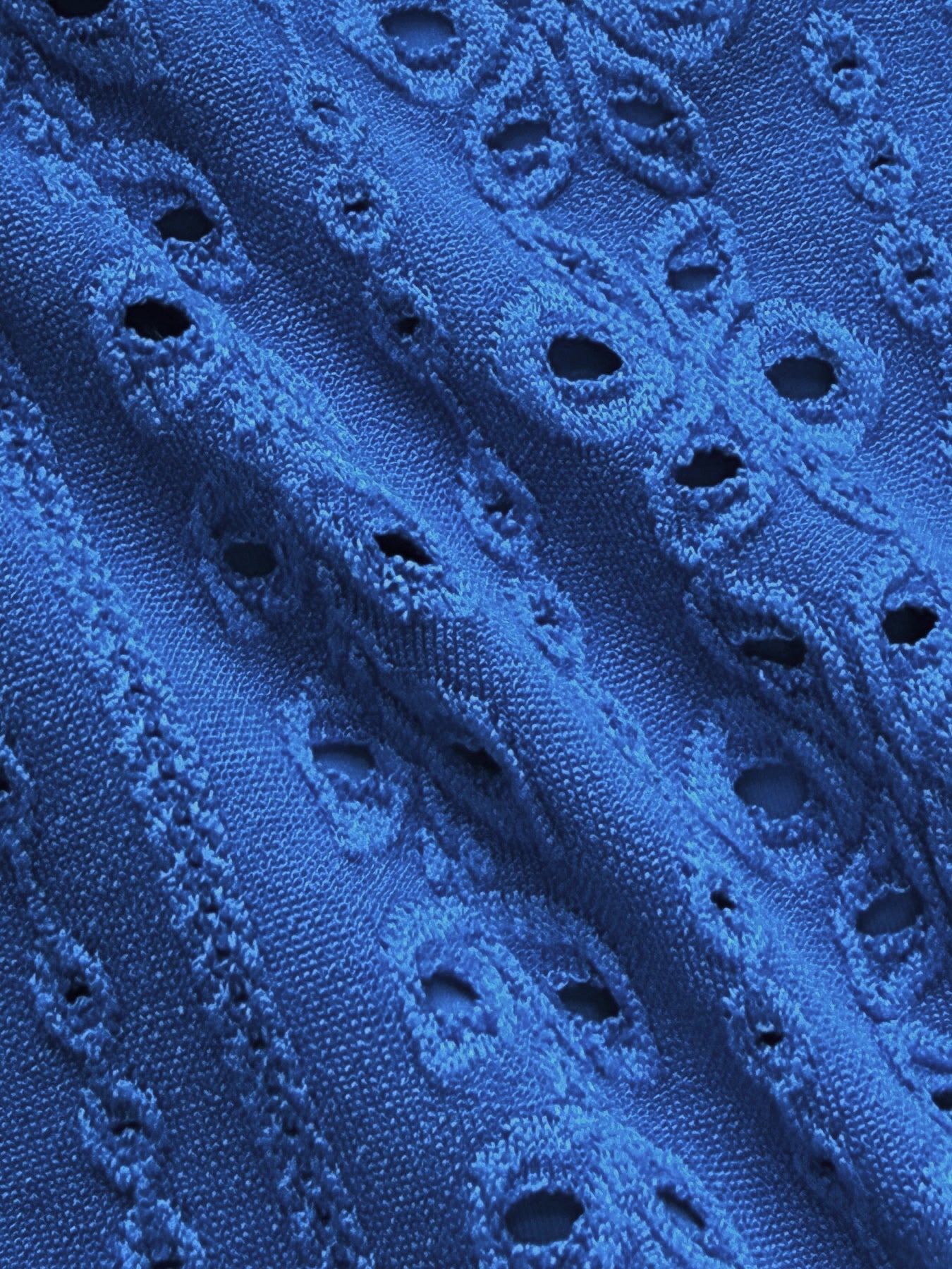 【BERLOOK X GISELLE LISBOA】Blue Textured O-Ring Bikini Top