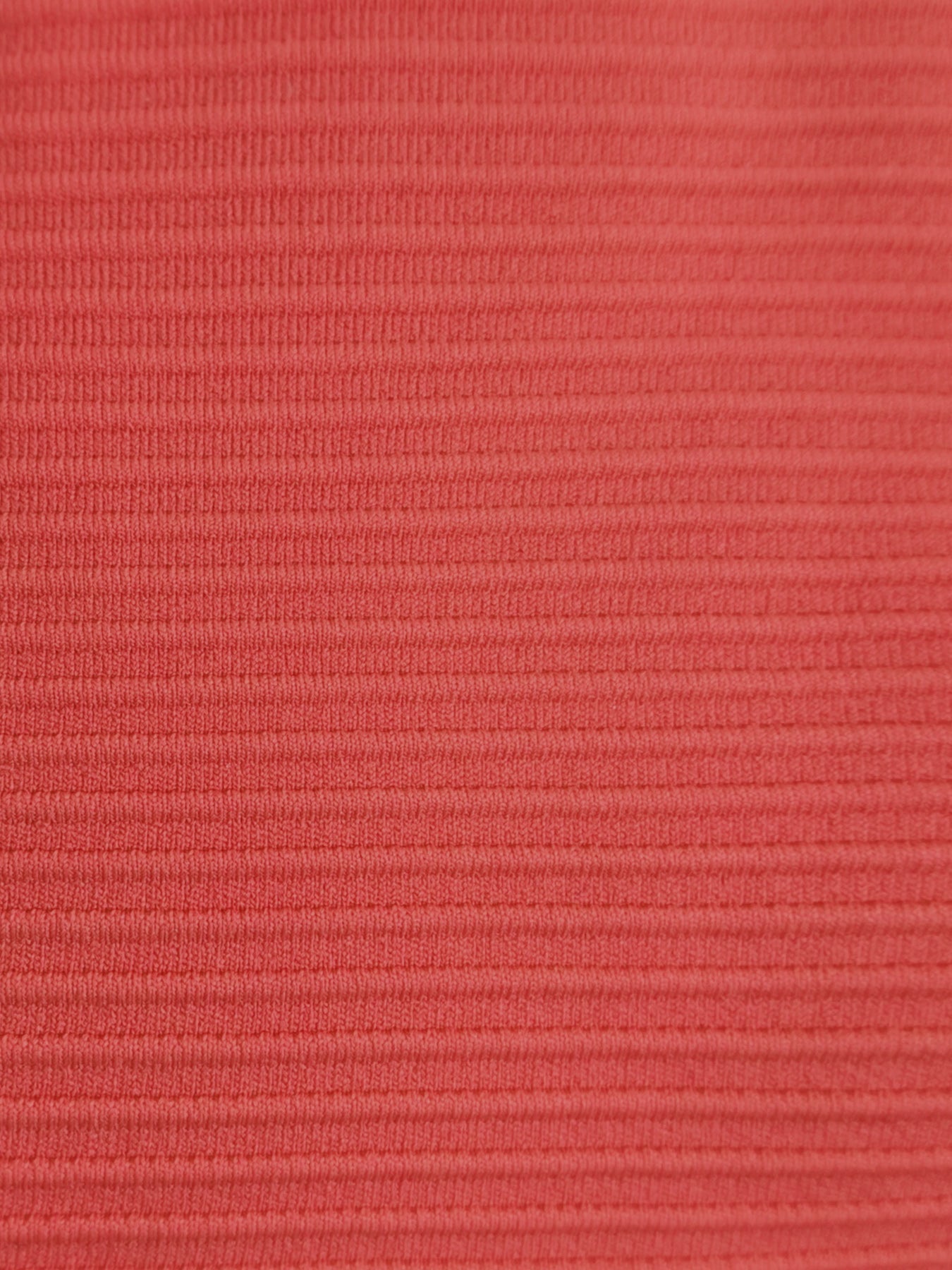 Red Ribbed Gold-Accented Bikini Top