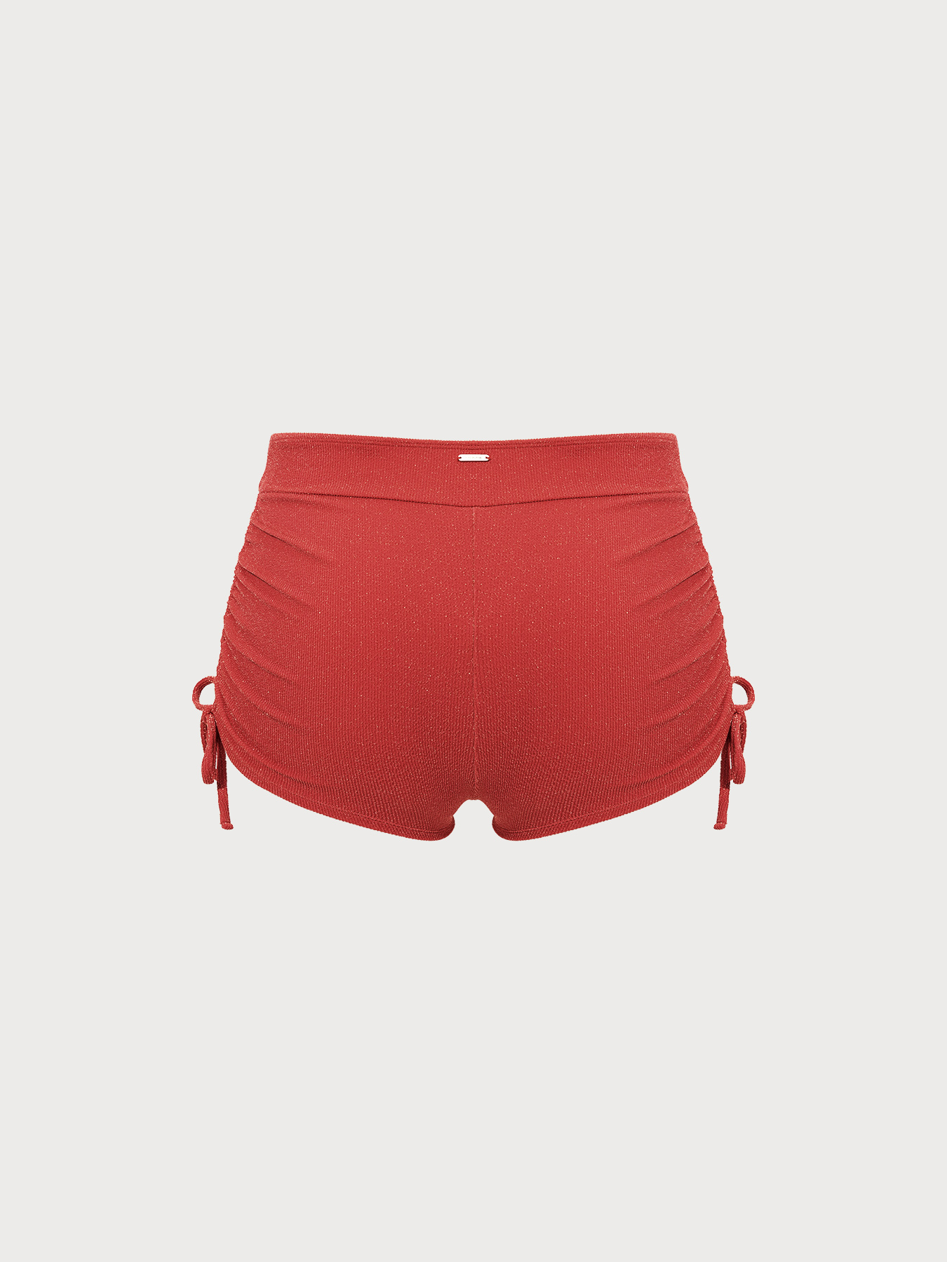 Red Lurex Plus Size Bikini Bottom
