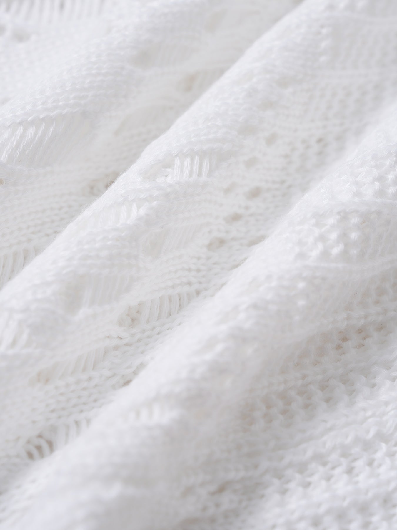 White Lace Slit Cover-Up Dress