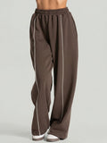 Dark Coffee Side Pockets Cotton Pants