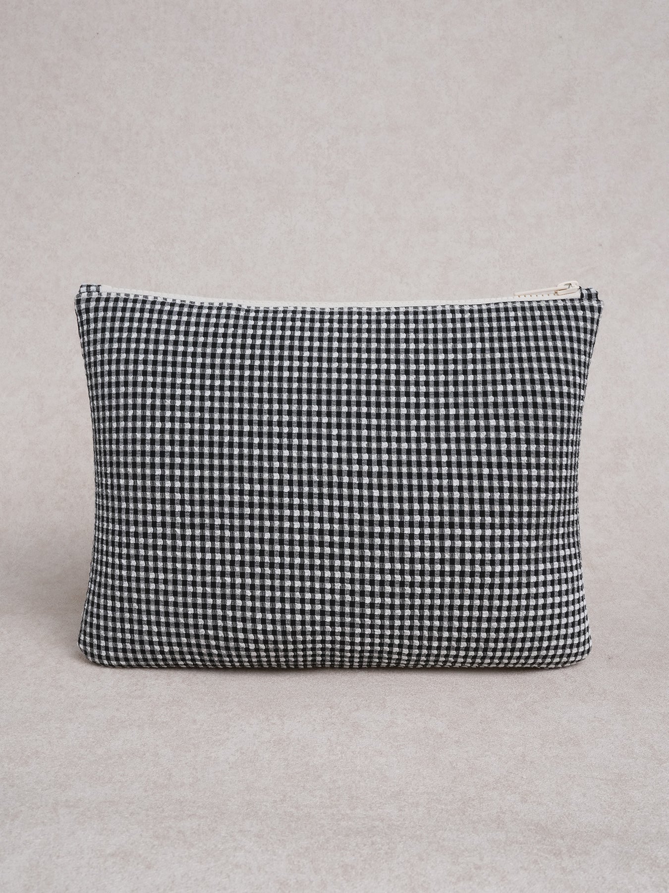 Black & White Gingham Pouch