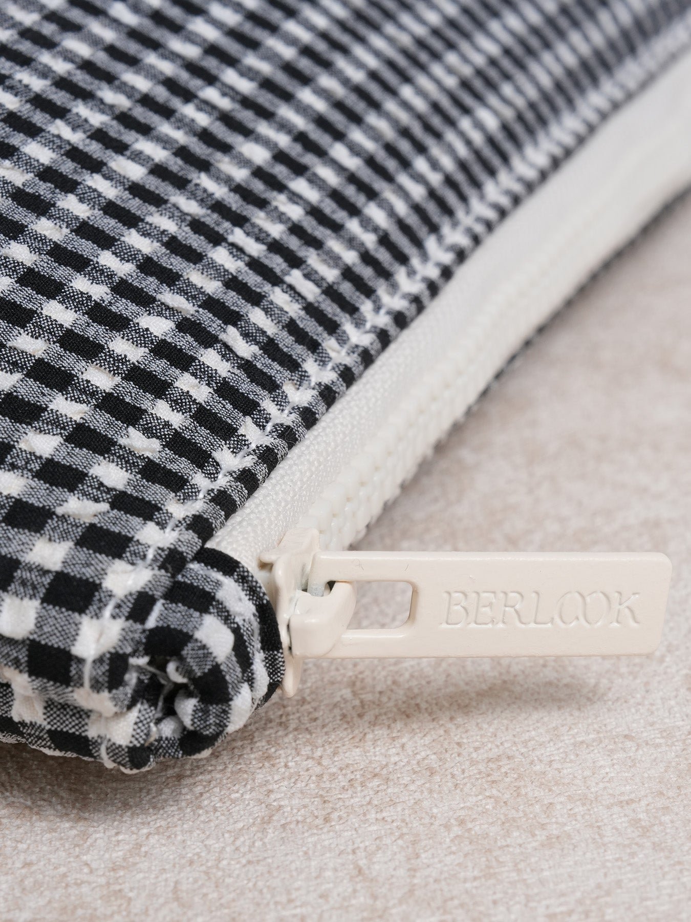 Black & White Gingham Pouch