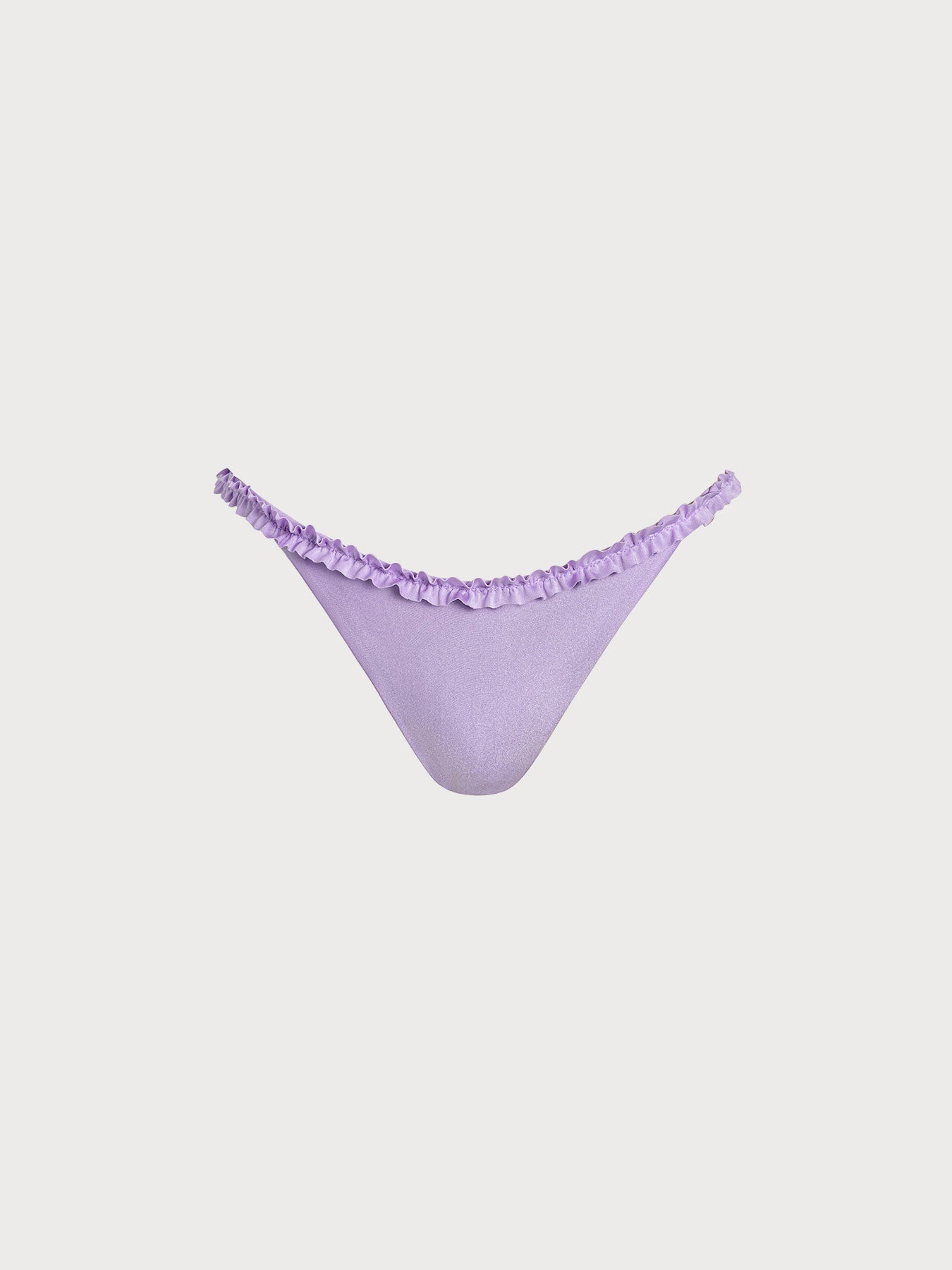 Purple Ruffled Bikini Bottom