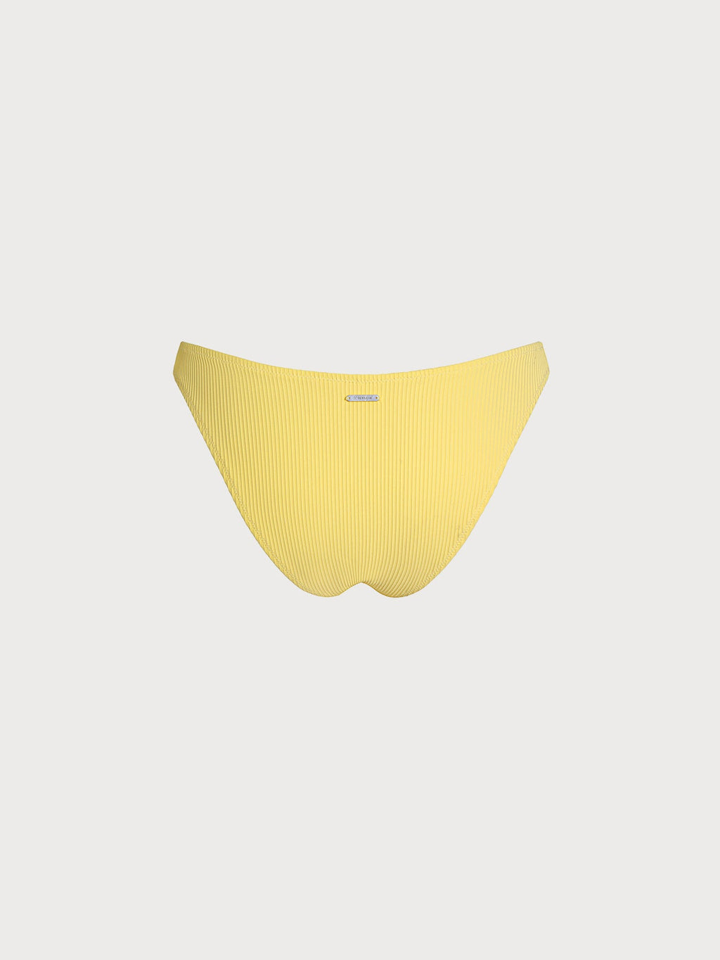 Yellow Ribbed Bikini Bottom