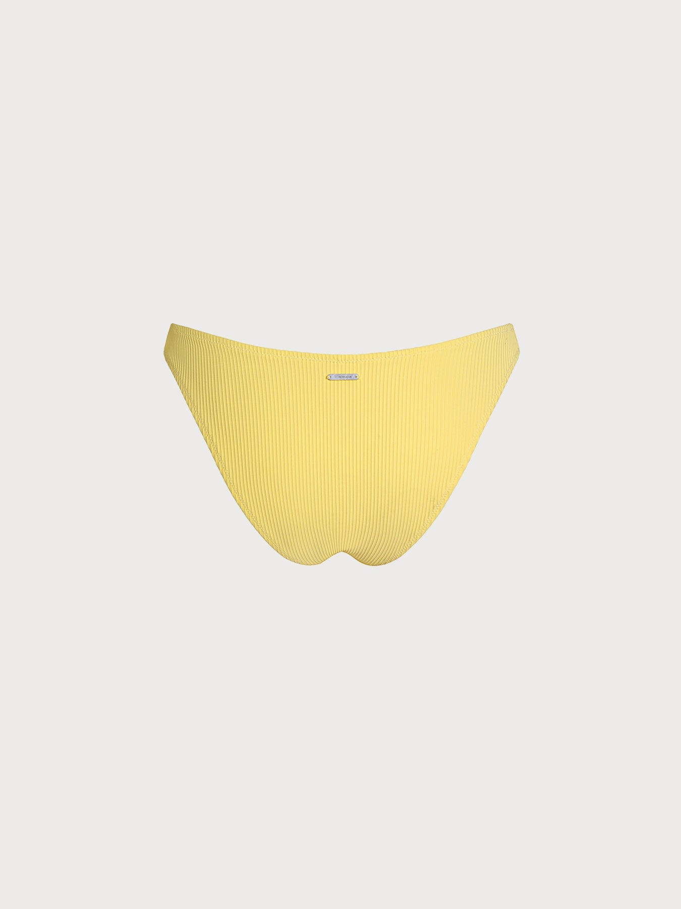 Yellow Ribbed Bikini Bottom
