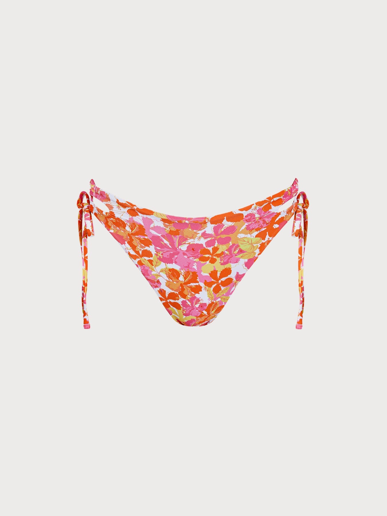 Print Tie Cutout Bikini Bottom