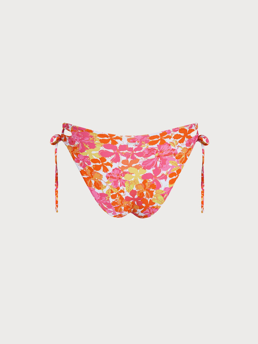 Print Tie Cutout Bikini Bottom