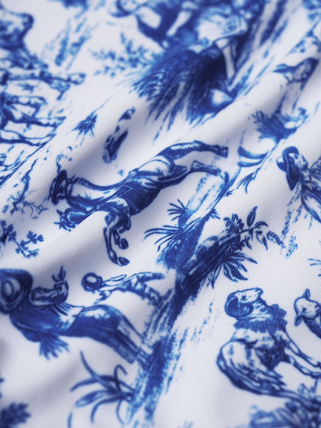 Blue Print Tie-Side Bikini Bottom