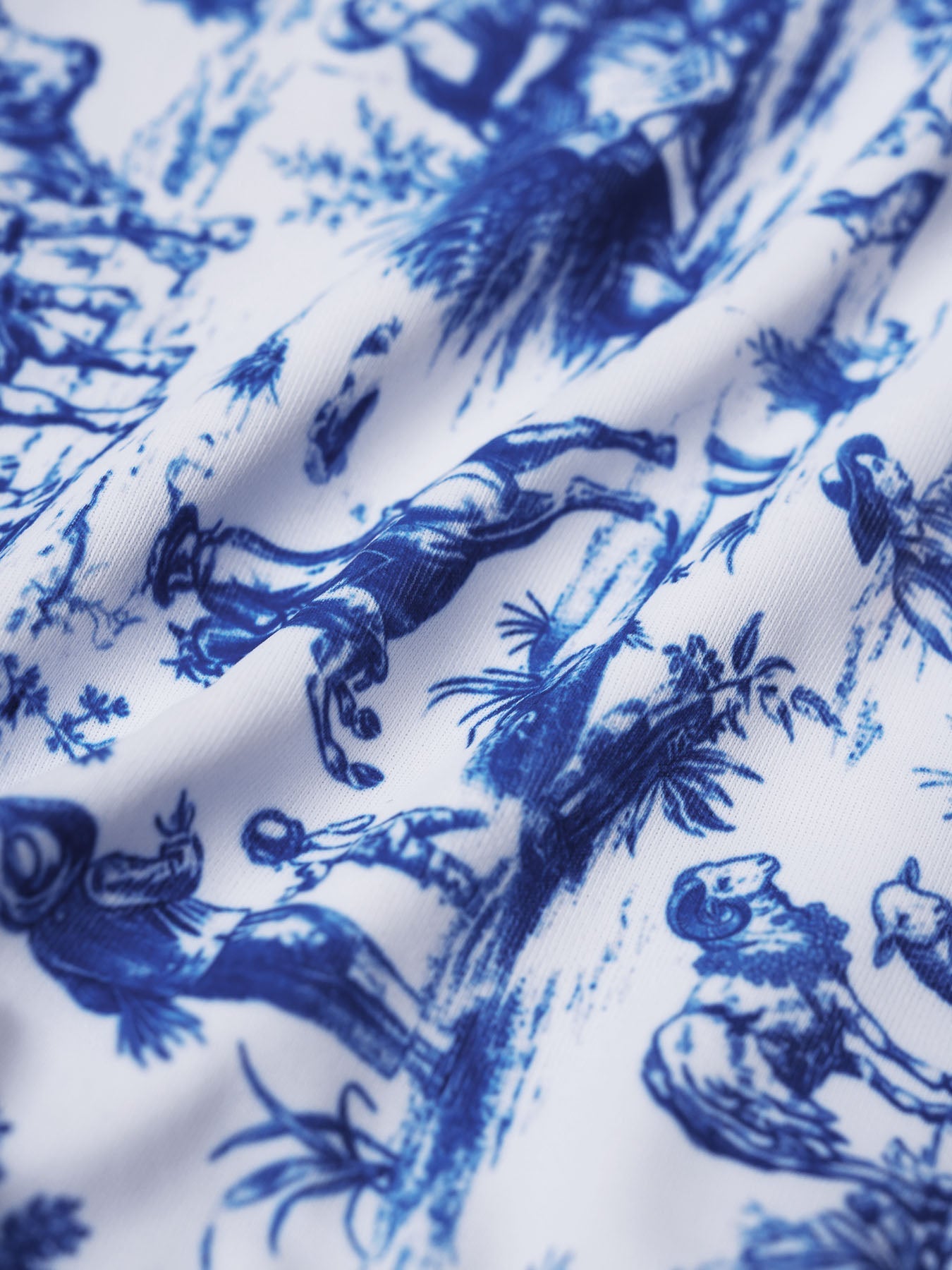 Blue Print Tie-Side Bikini Bottom