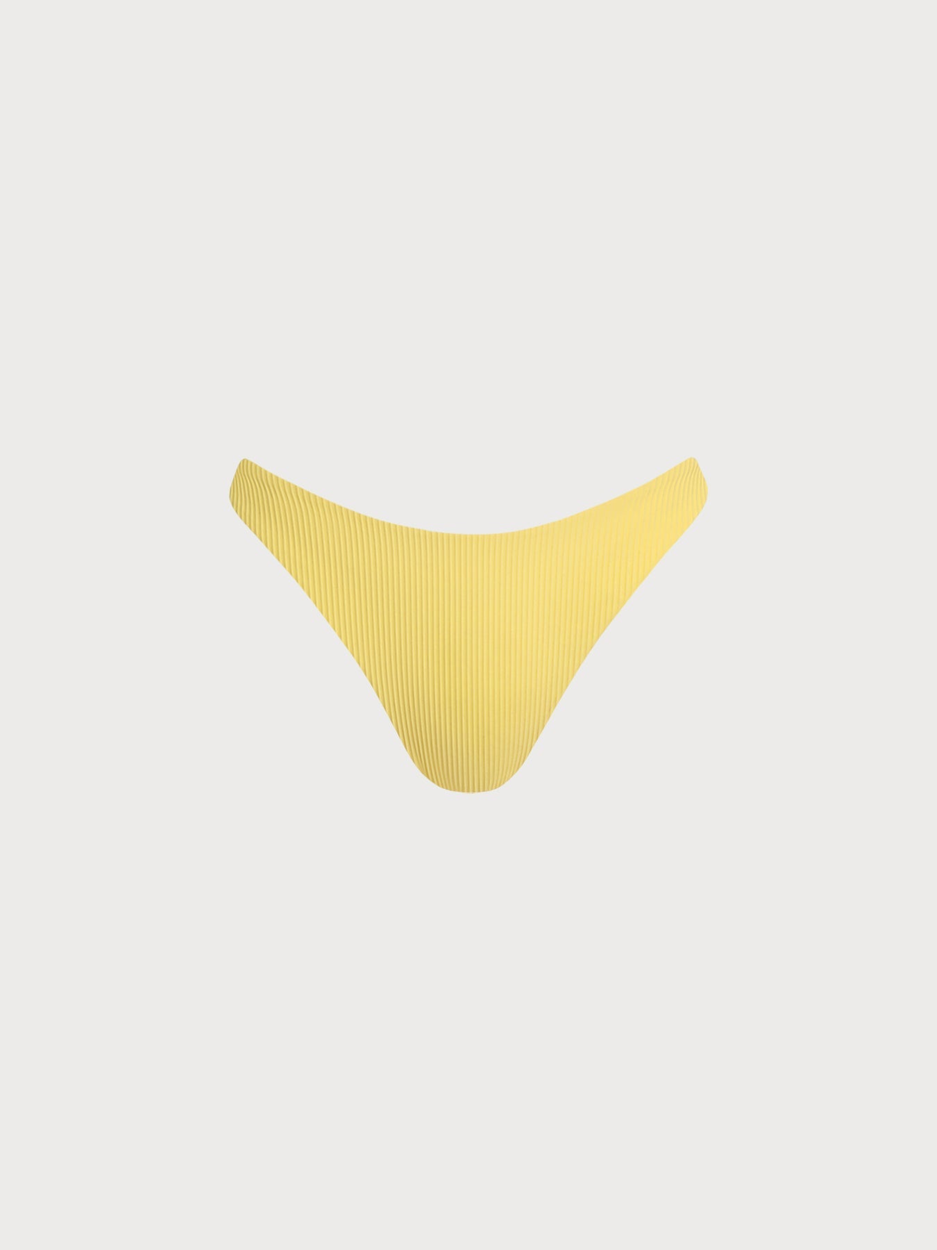Yellow Ribbed Bikini Bottom
