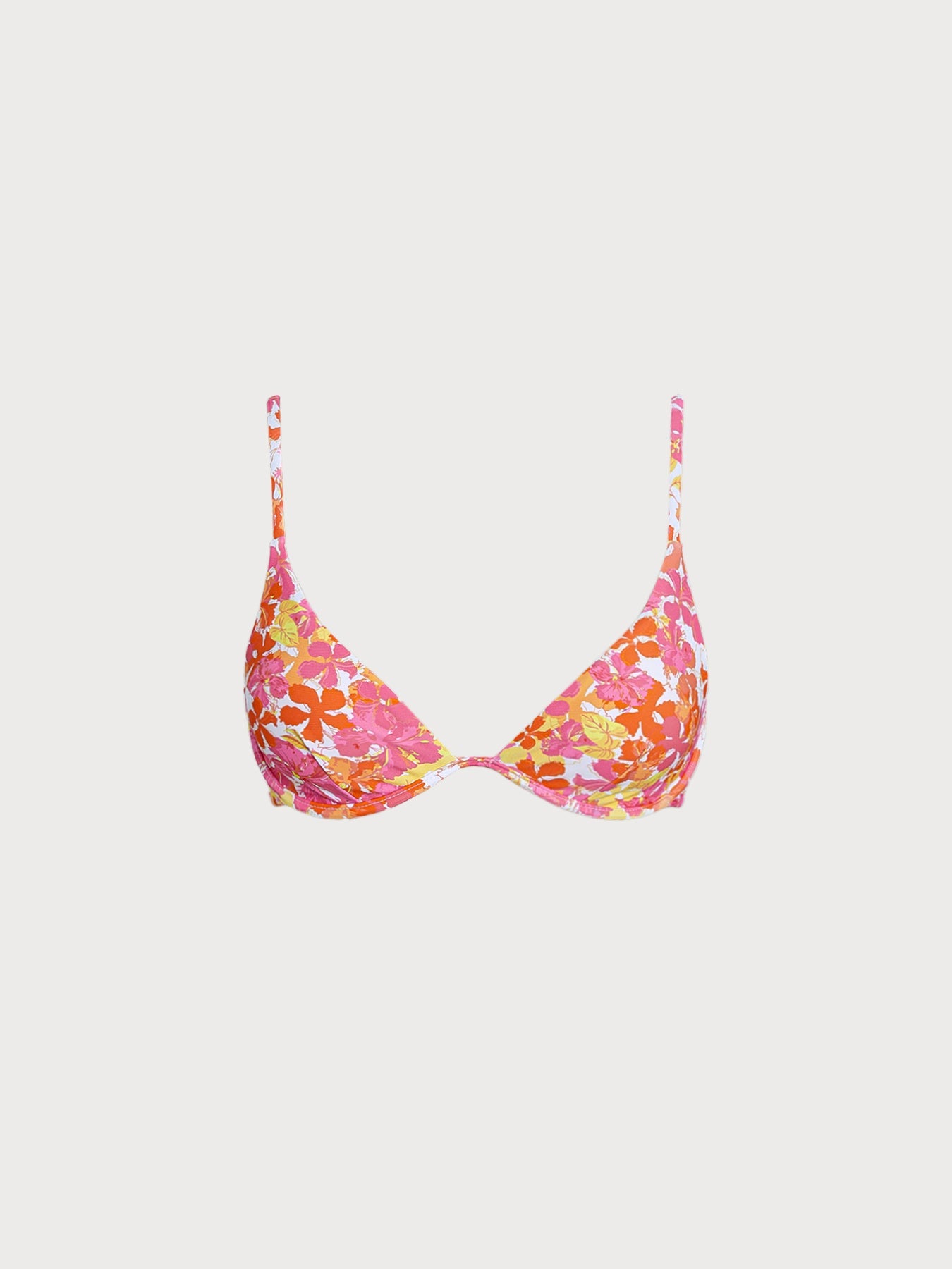 Print Underwire Triangle Bikini Top