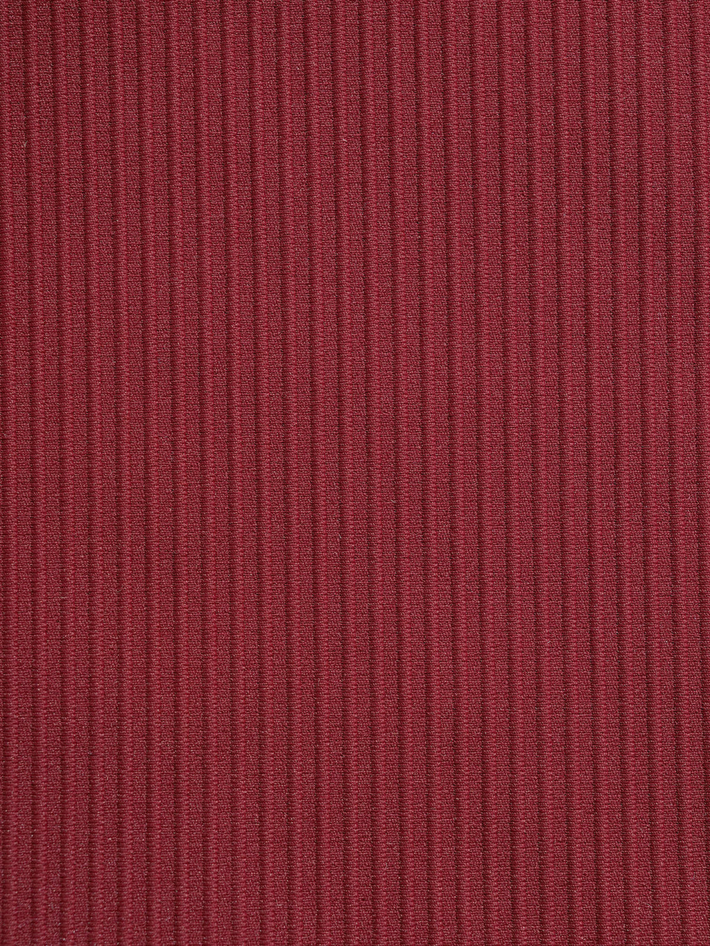 Wine Red Ribbed Cross Back Plus Size Bikini Top