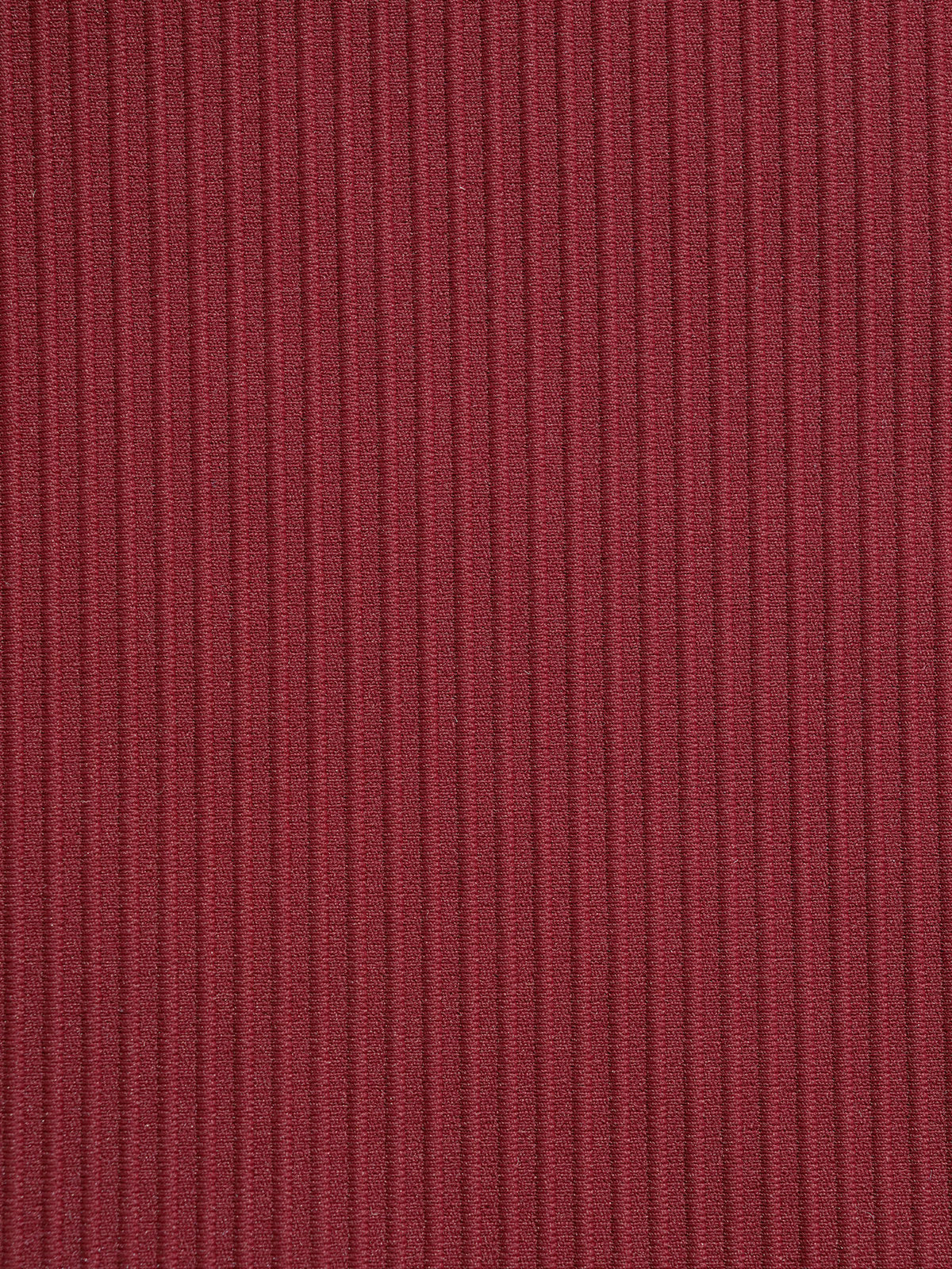 Wine Red Ribbed Cross Back Plus Size Bikini Top